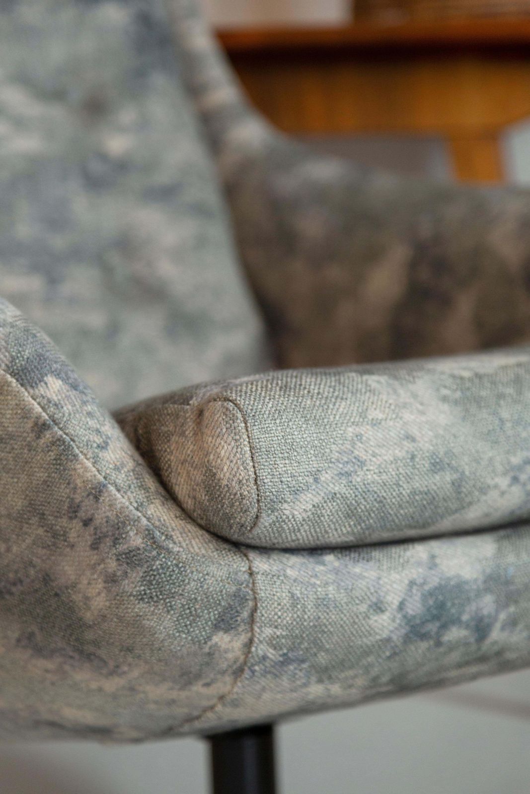 20th Century Vintage Beige Green Swivel Armchair, Europe, 1960s photo for sale