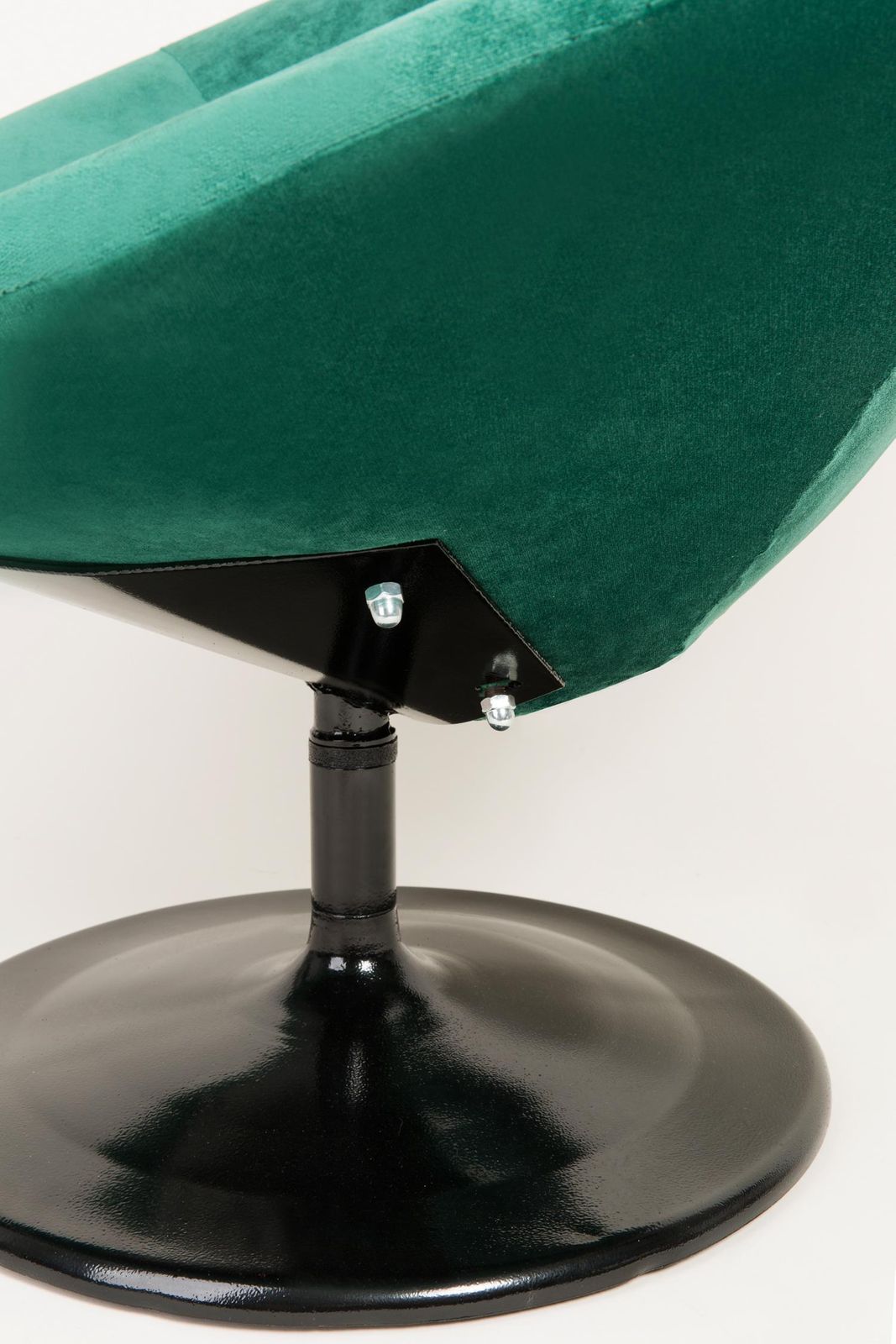 photo for sale Set Of Two 20th Century Vintage Dark Green Swivel Armchairs, 1960s