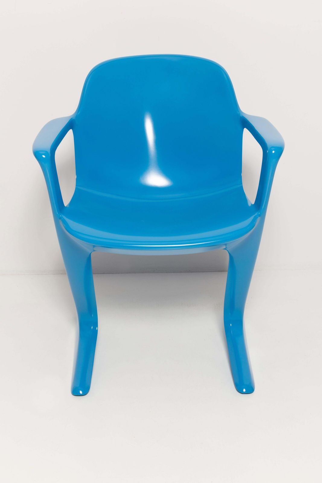 Set Of Six Blue Kangaroo Chairs Designed By Ernst Moeckl, Germany, 1960s photo Furniture