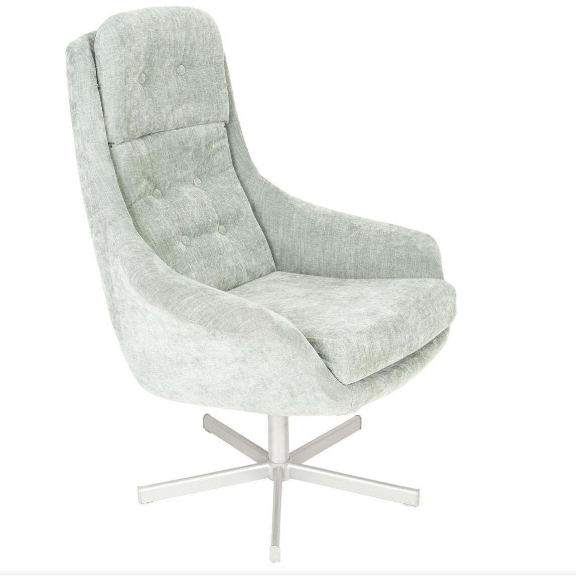 Pair Of 20th Century Vintage Light Green Swivel Armchairs, 1960s photo for sale