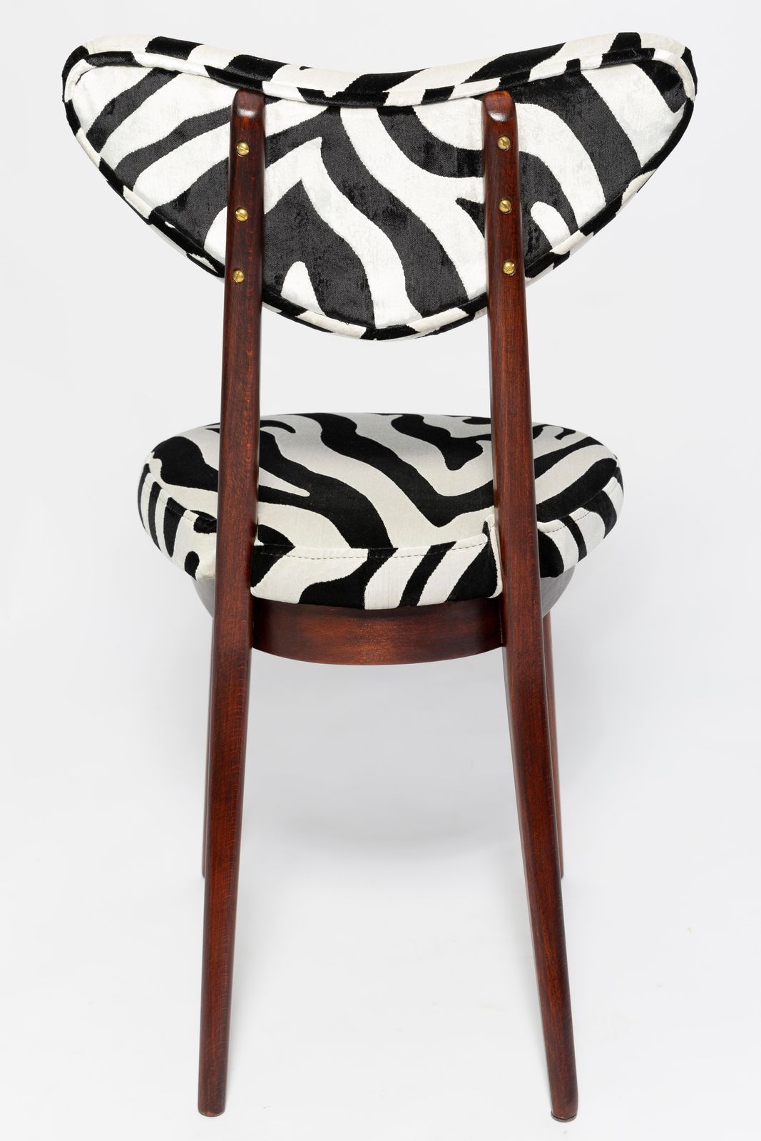 photo furniture Set Of Twelve Mid Century Zebra Black And White Heart Chairs, Poland, 1960s
