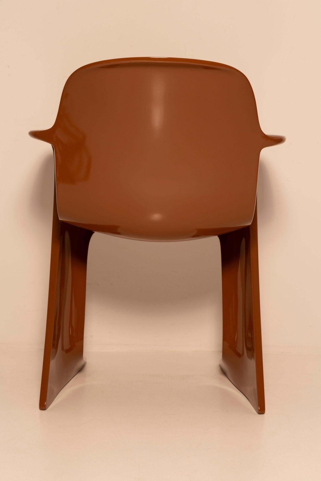 Furniture Set Of Eight Mid Century Mocha Pantone Kangaroo Chairs, Ernst Moeckl, Germany photo