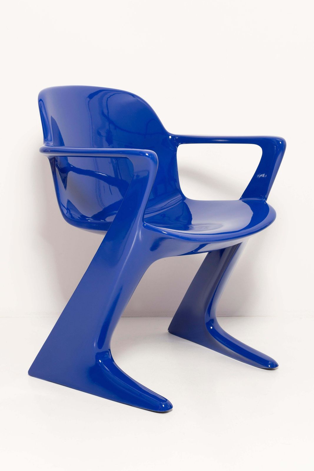 Set Of Eight Ultramarine Blue Kangaroo Chairs, By Ernst Moeckl, Germany, 1968 photo Furniture