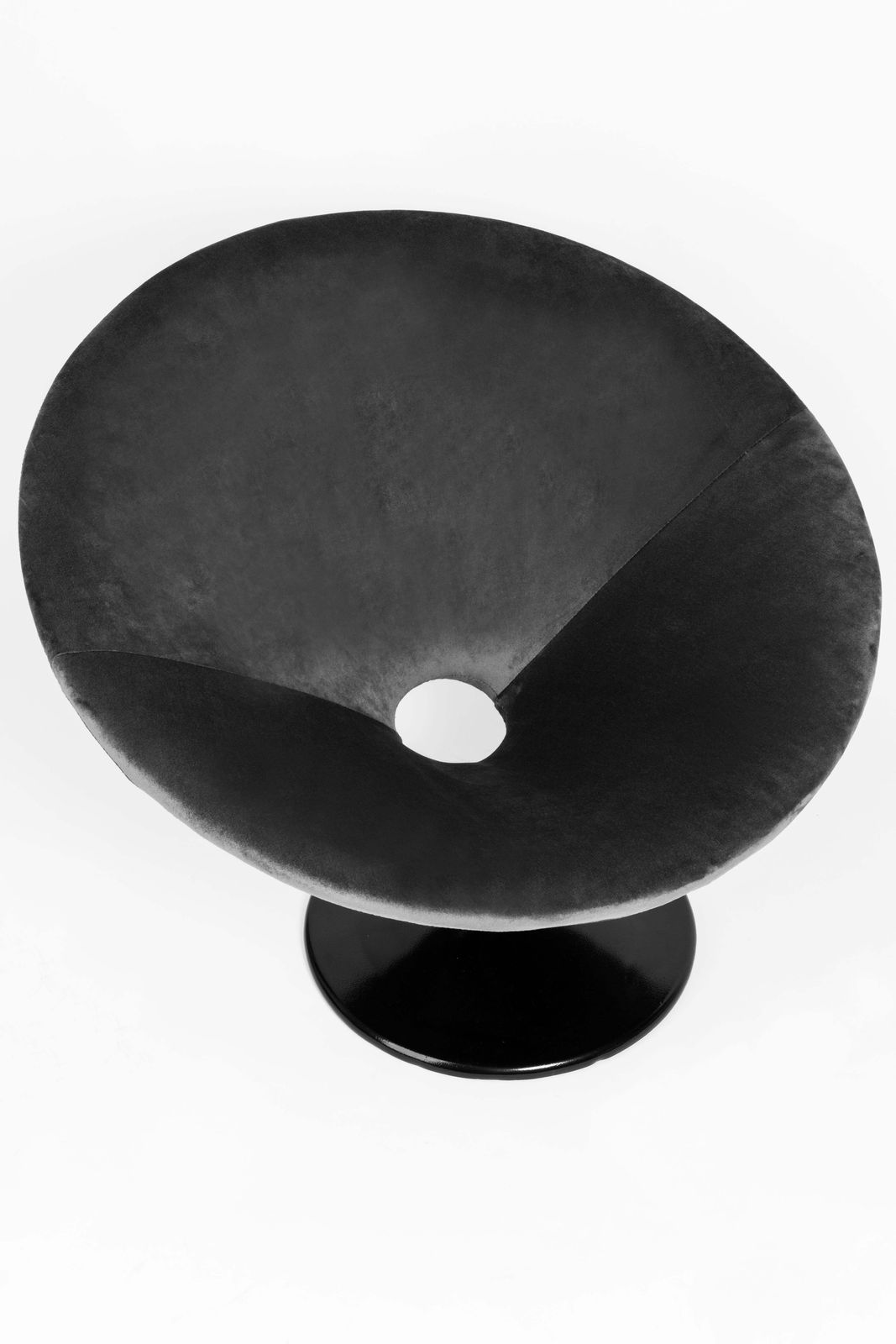 4677.0 Set Of Two 20th Century Vintage Black Velvet Swivel Armchairs, 1960s photo
