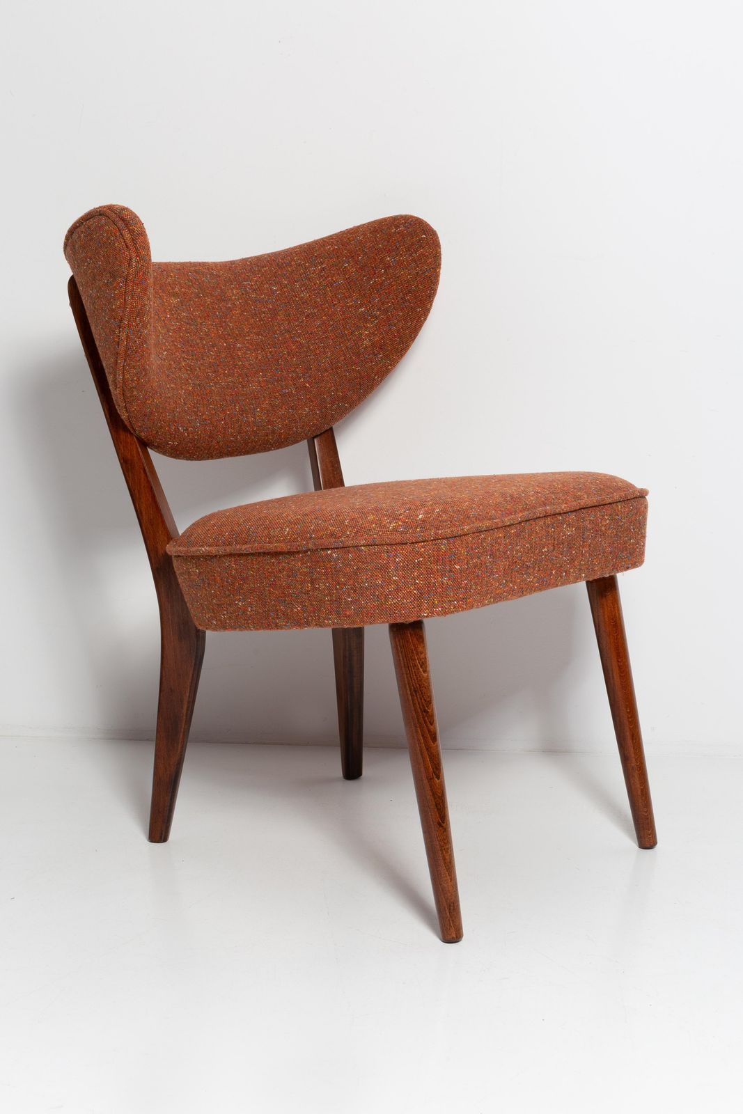 4252.0 Set Of Four Boucle Shell Club Chairs And Dining Table, By Vintola Studio, Poland photo