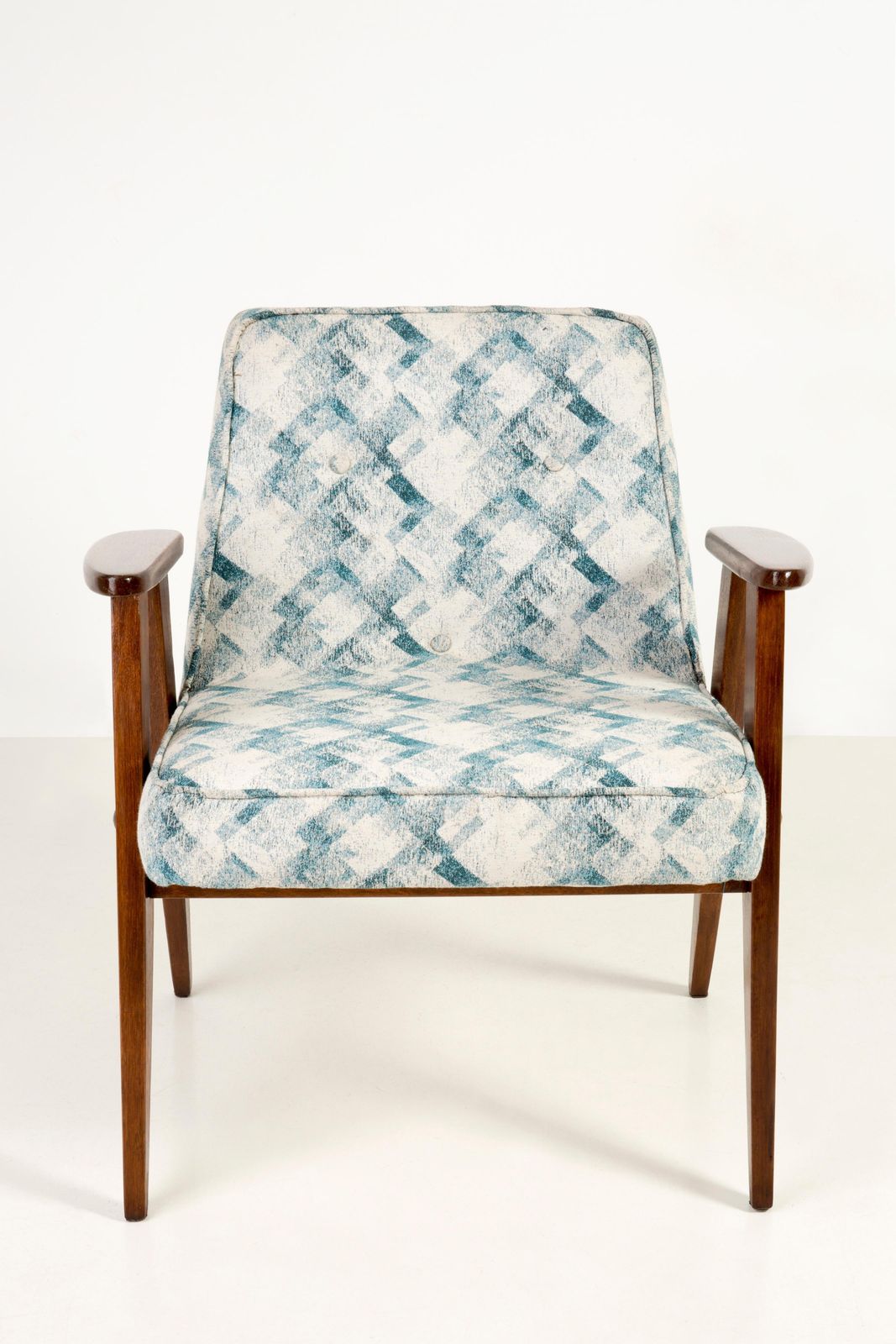 Lichtgroen Gedessineerde 366 Fauteuil, Jozef Chierowski, Jaren 1960 photo for sale