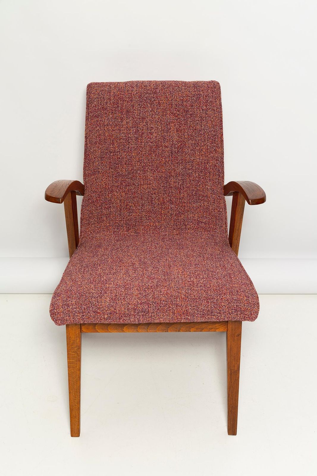 photo vintage Mid Century Vintage Paarse Melange Fauteuil Van Mieczyslaw Puchala, Jaren 1960