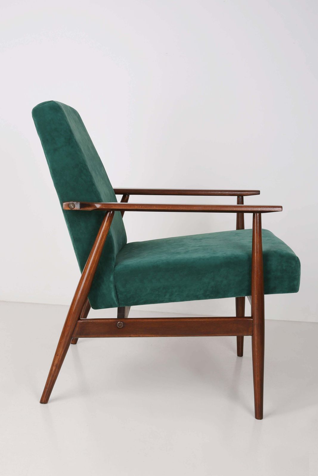 Mid Century Dark Green Dante Armchair, H. Lis, Europe, 1960s photo furniture