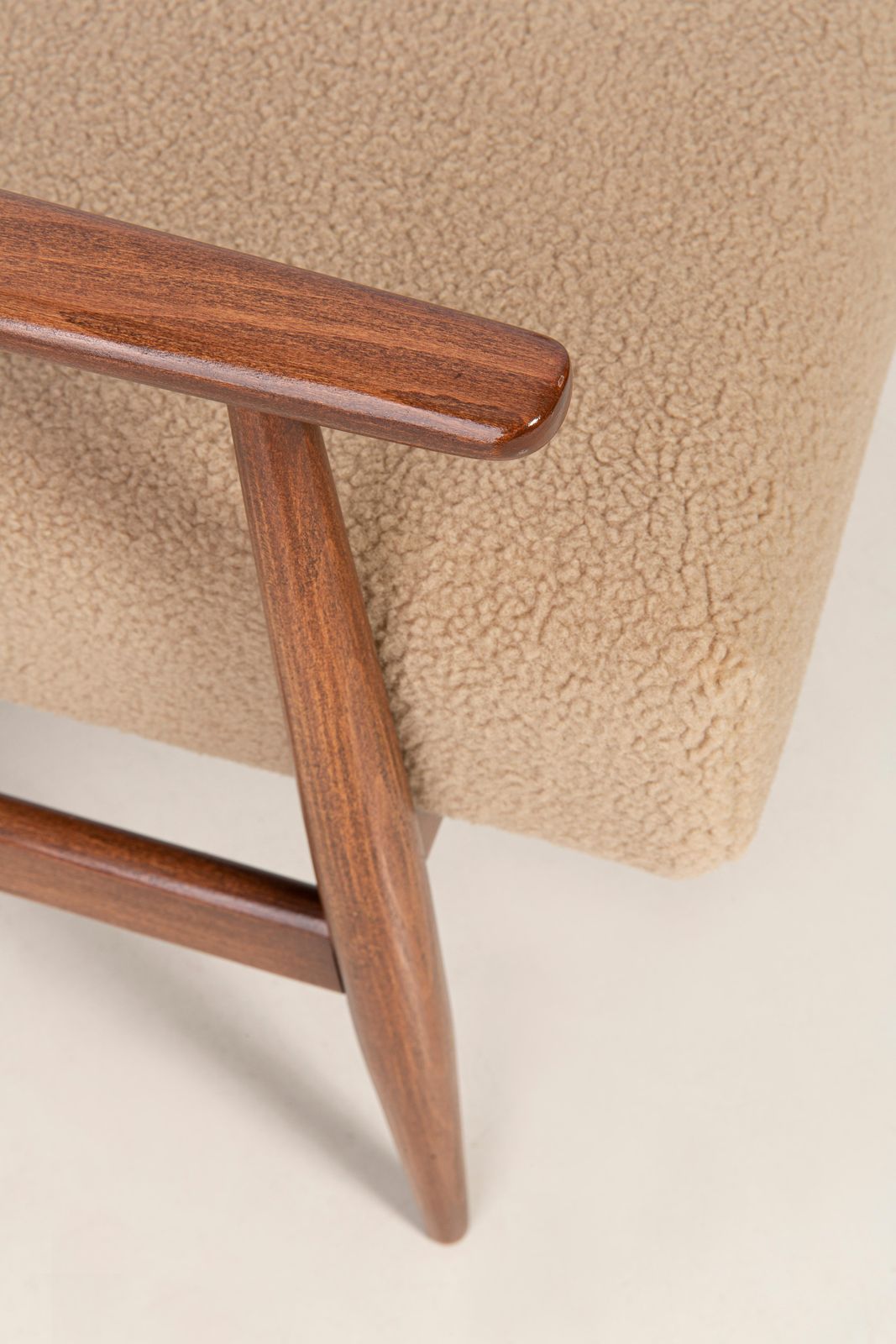 photo for sale Camel Bouclé Dante Armchair, H. Lis, 1960s