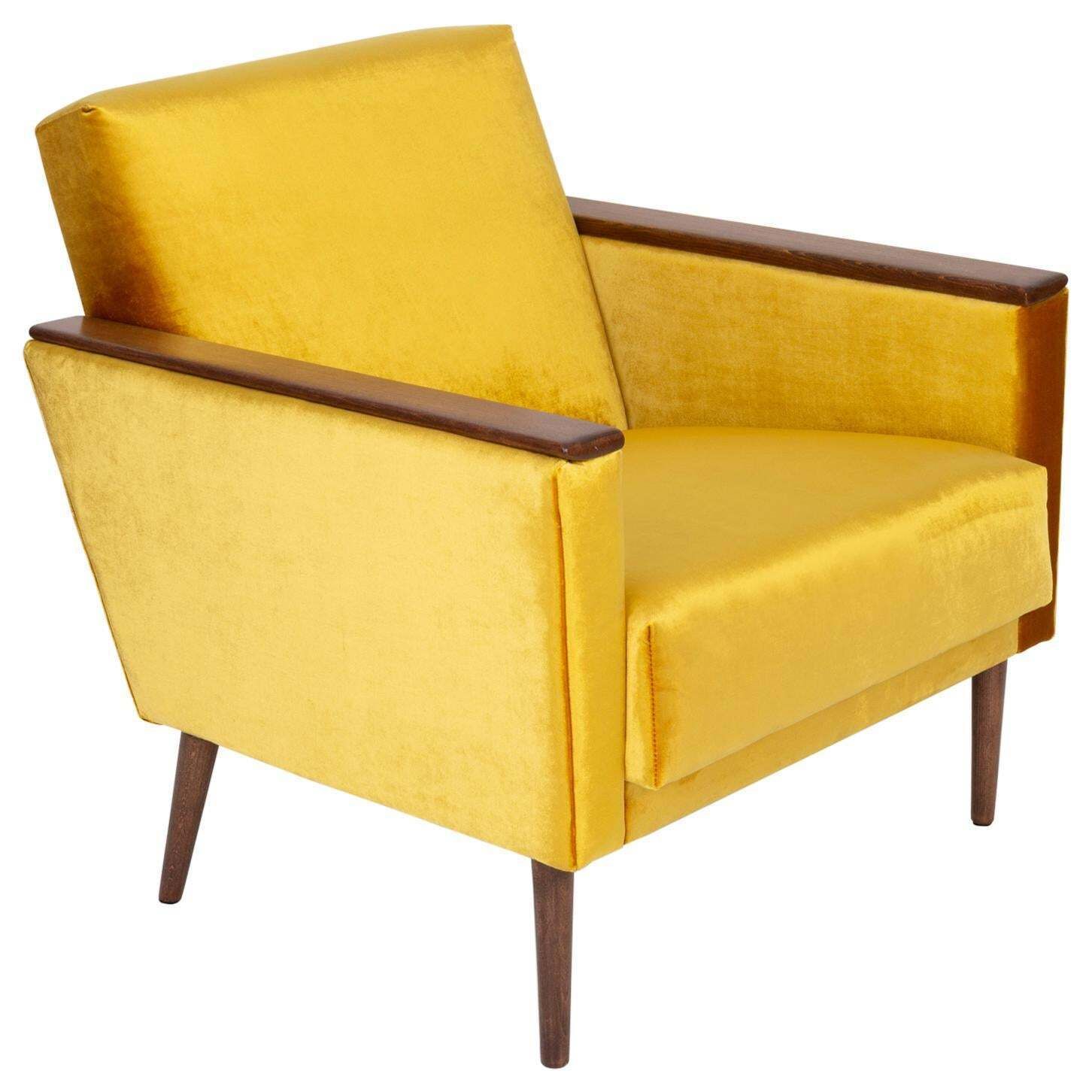 Yellow Mustard Armchair, 1960s, Ddr, Germany