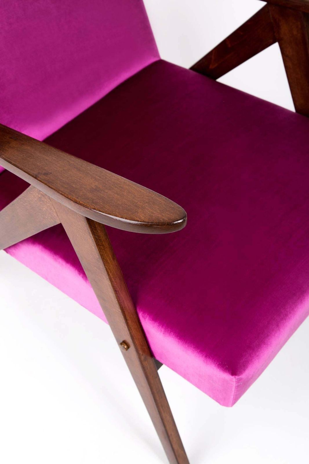 Mid Century Modern Magenta Pink Armchair, B 310 Var, 1960s, Poland photo furniture
