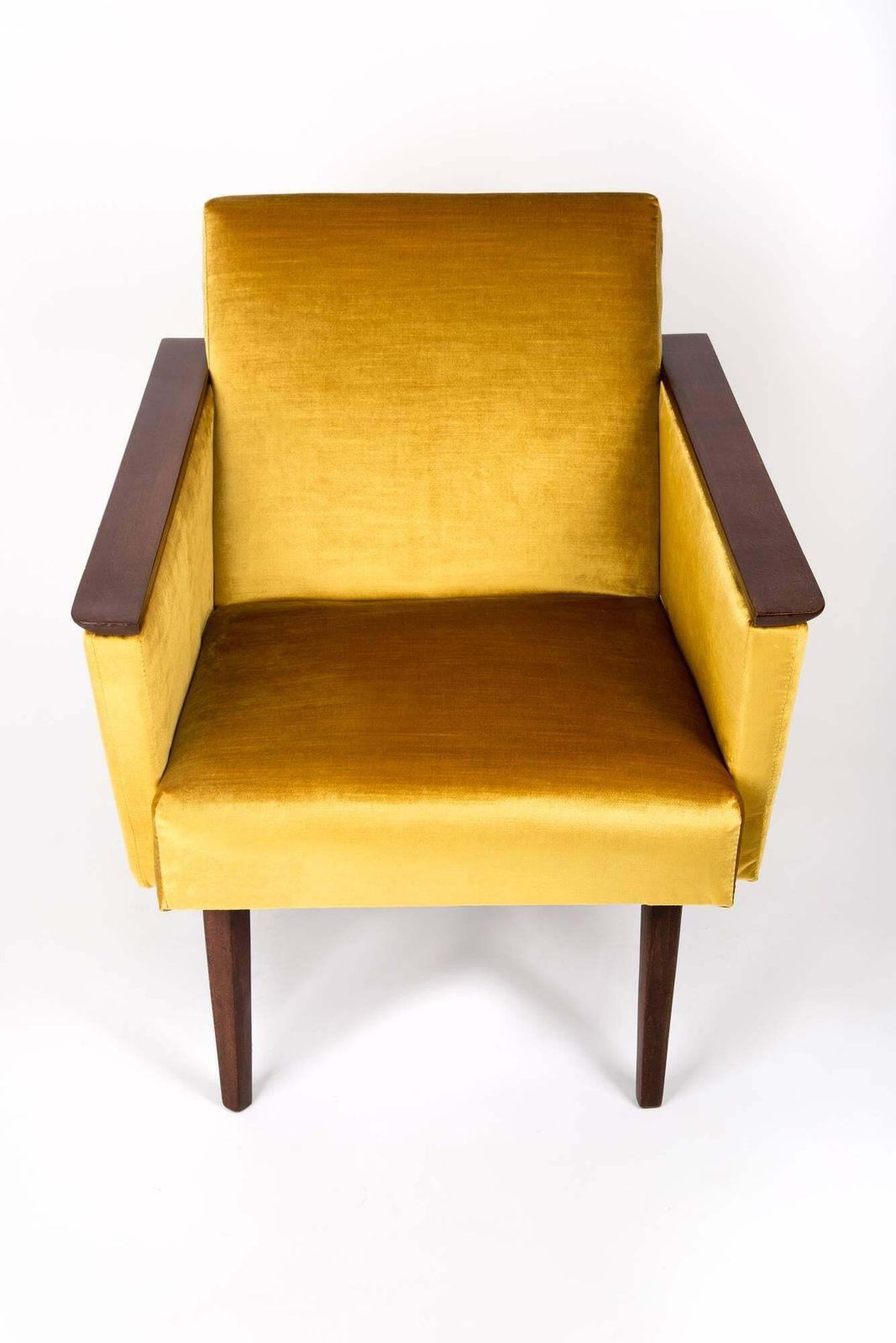 Mid Century Yellow Mustard Armchair, 1960s, Ddr, Germany. photo 1276.0
