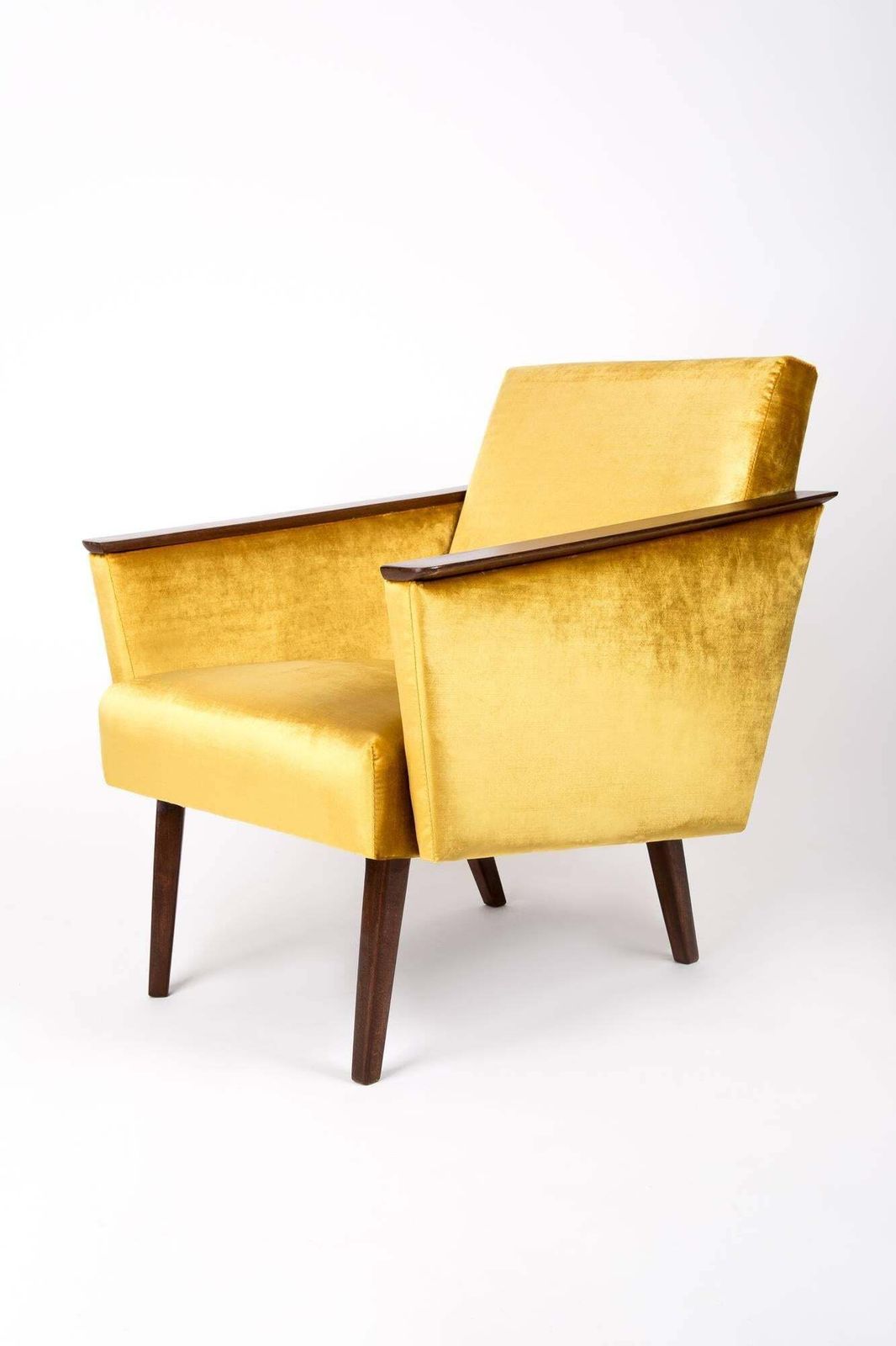Mid Century Yellow Mustard Armchair, 1960s, Ddr, Germany. photo vinterior