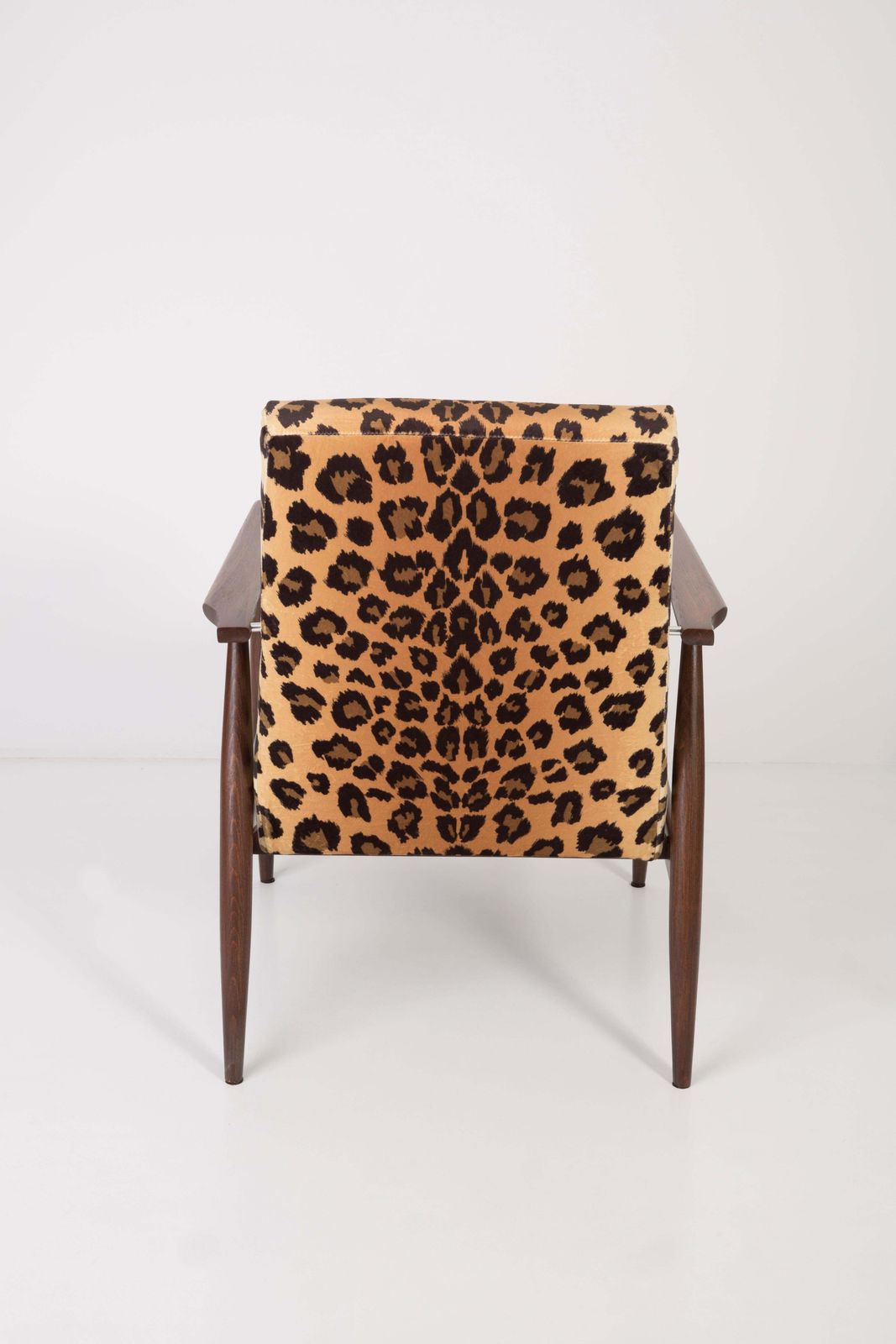 Midcentury Leopard Print Velvet Dante Armchair, H. Lis, 1960s photo 1359.0