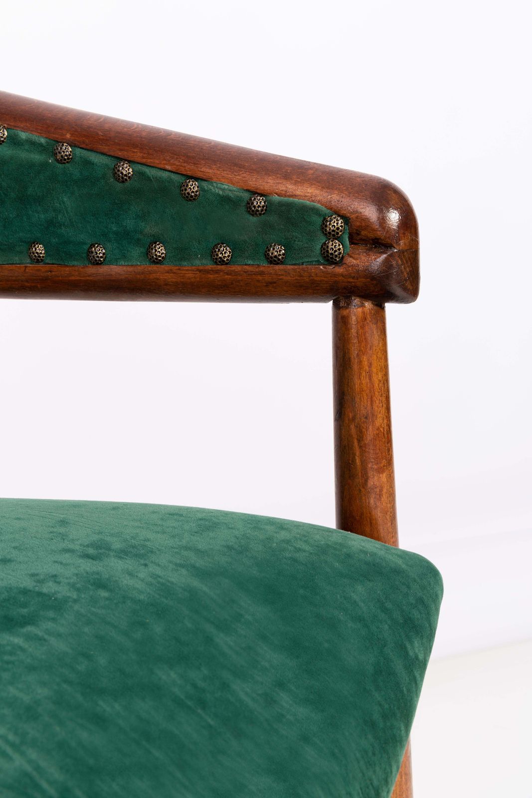 Vintage James Mont Bent Beech Armchair, Dark Green, 1960s photo 1361.0