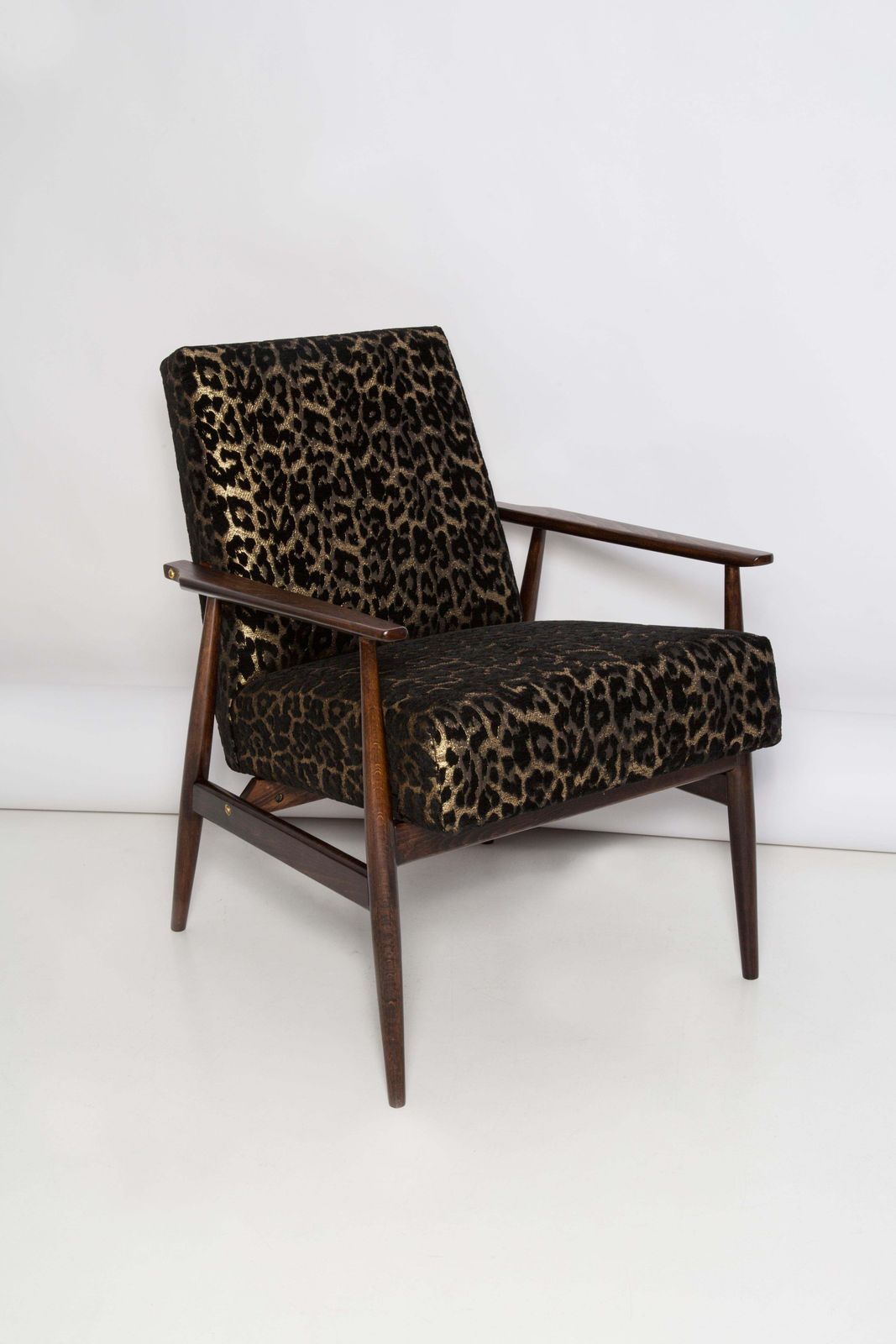 Mid Century Fauteuil Met Luipaardprint Fluweel, Dante, H. Lis, Europa, Jaren 1960 photo buy