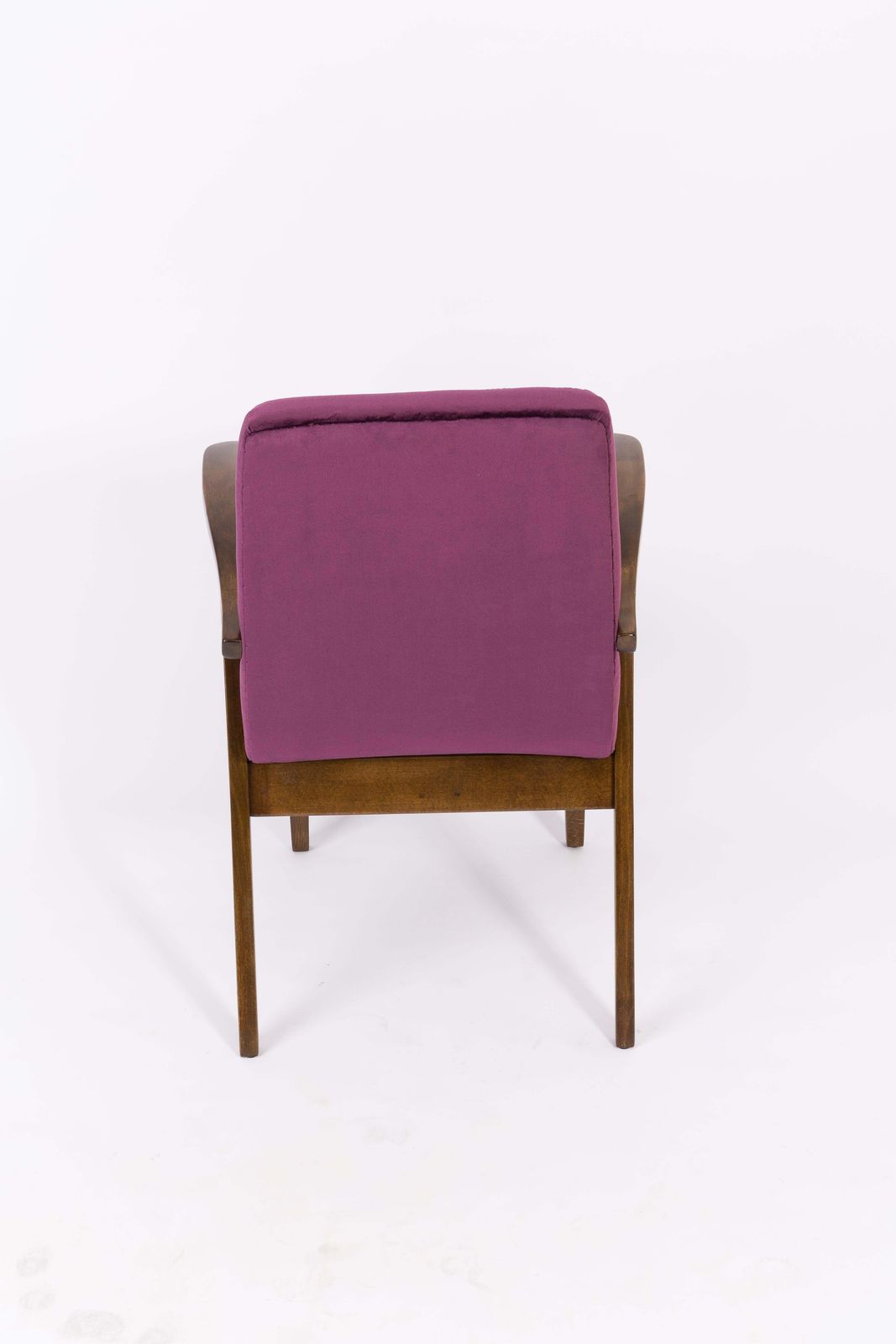 photo vinterior 20th Century Vintage Plum Violet Armchair And Stool By Mieczyslaw Puchala, 1960s