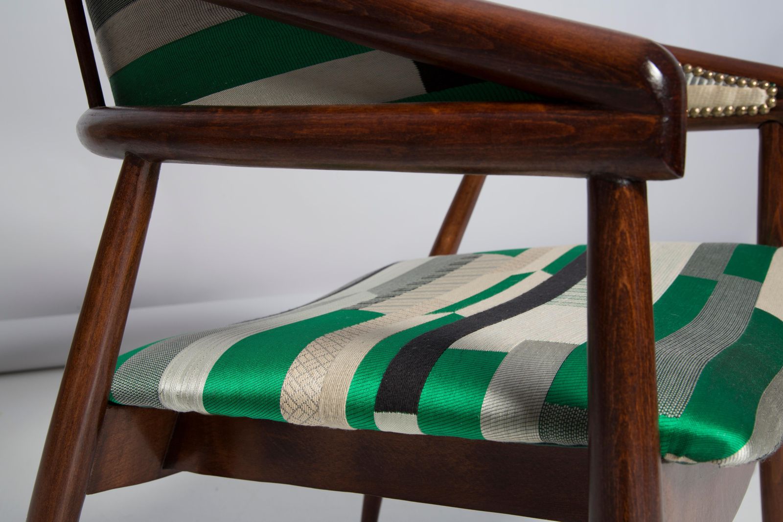 1531.0 Mid Century Radomsko B 3300 Armchair, Dedar Babelia Jacquard, 1960s, Europe photo