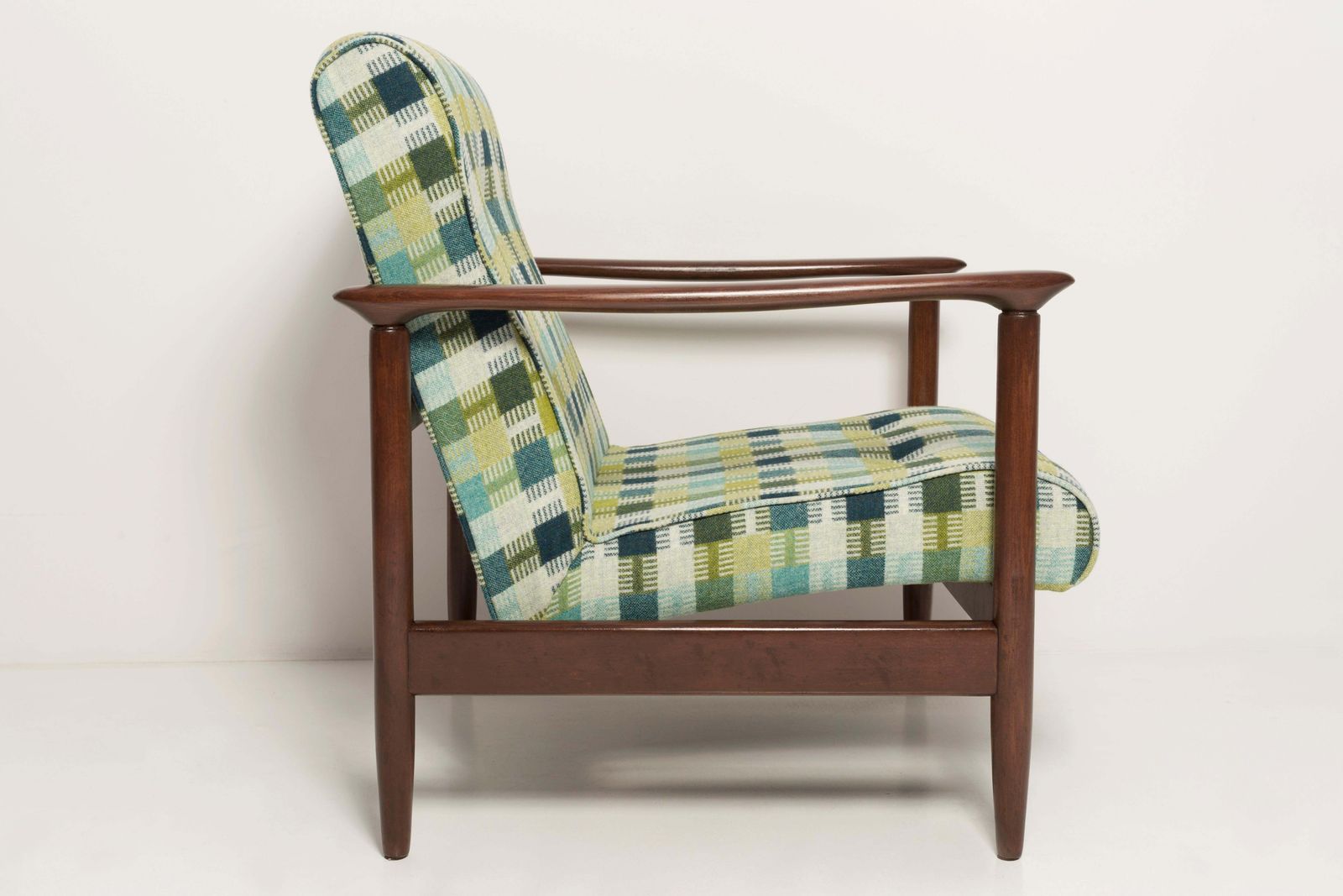 1531.0 Mid Century Groene Wollen Fauteuil, Gfm 142, Edmund Homa, Europa, Jaren 1960 photo