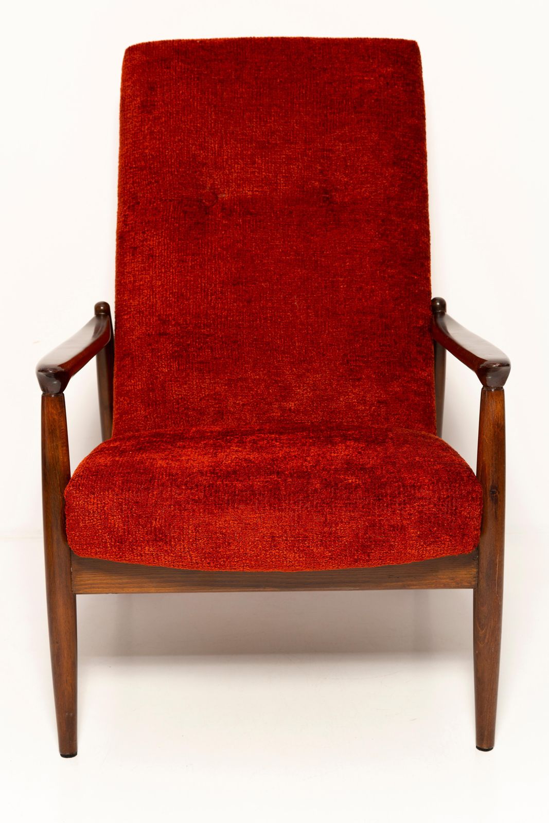 Meubels Mid Century Bordeauxrode Fauteuil Gfm 64 High, Edmund Homa, Europa, Ca. Jaren 1960 photo