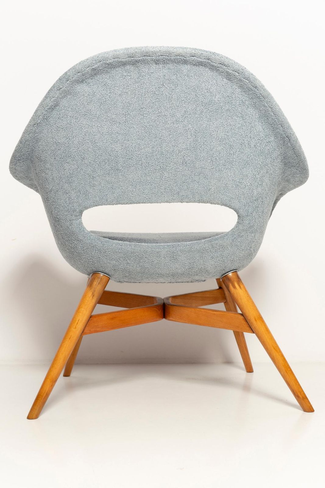 1531.0 Mid Century Light Blue Shell Chair, Miroslav Navratil, Czechoslovakia, 1960s photo