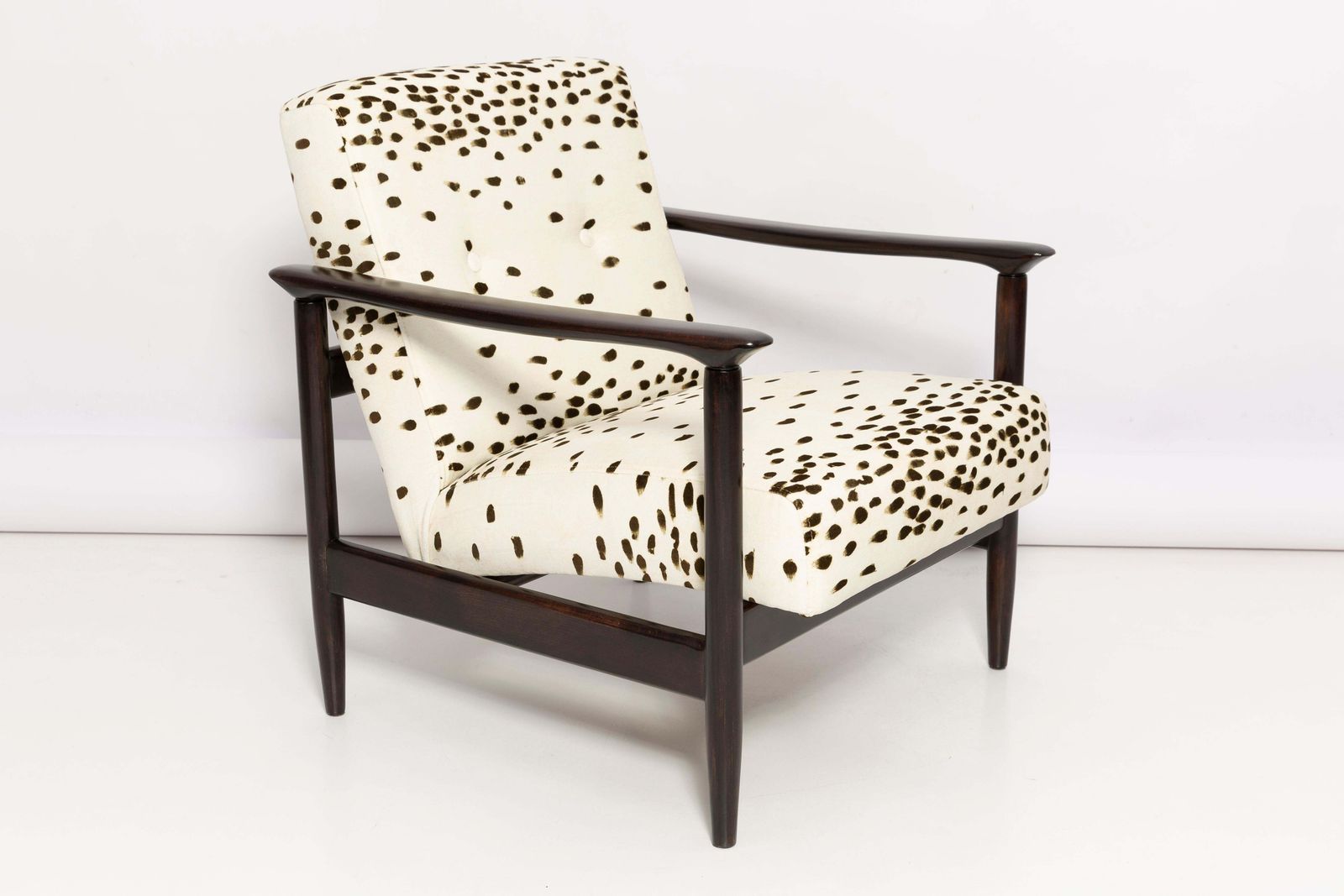 Mid Century Pattern Dalmatian Armchair, By Edmund Homa, Europe, 1960s photo vinterior