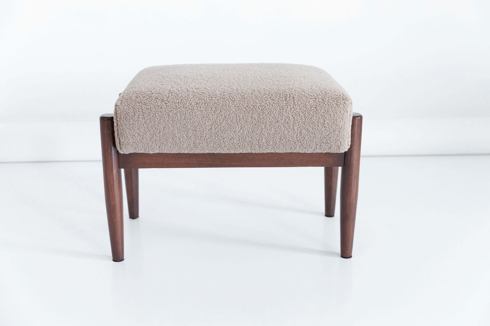 photo furniture Set Of Two Camel Boucle Vintage Stools, Edmund Homa, 1960s