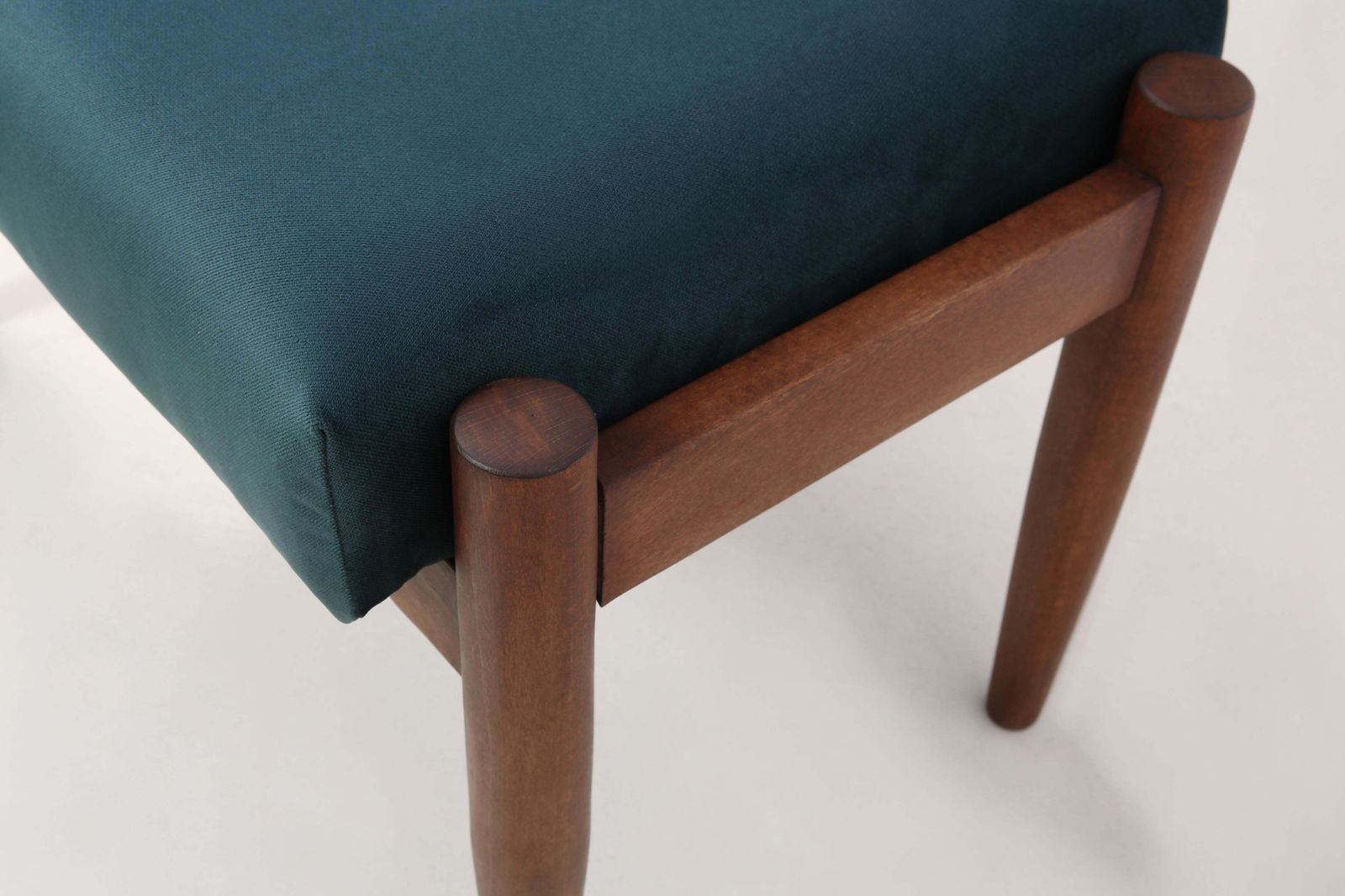 Pair Of Two Petrol Blue Vintage Stools, Edmund Homa, 1960s photo vinterior