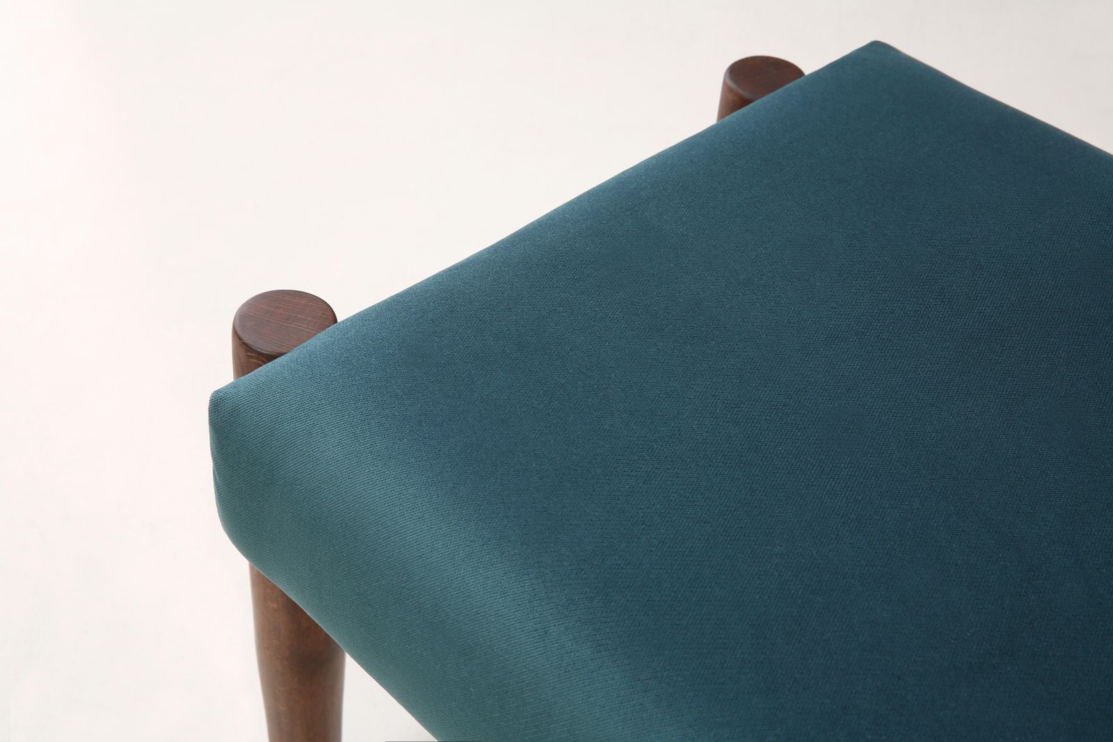 Pair Of Two Petrol Blue Vintage Stools, Edmund Homa, 1960s photo buy