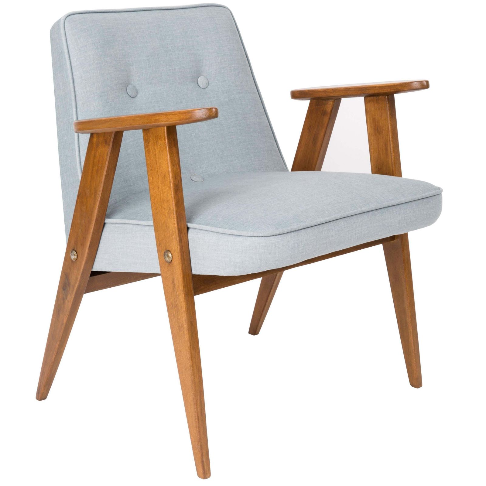 Set Of Two 366 Green Armchairs, Jozef Chierowski, 1960s