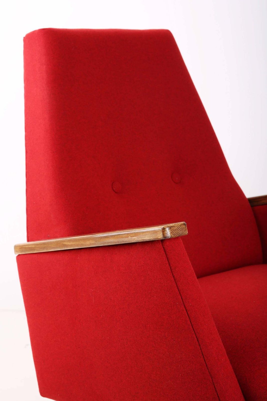 Art Deco, Vintage Red Big Armchair, 1960s photo for sale