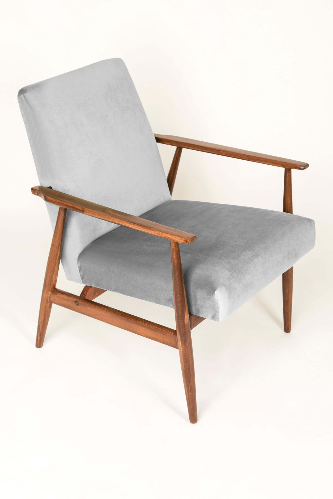 20th Century Pair Of Light Gray Dante Armchairs, H. Lis, 1960s photo for sale