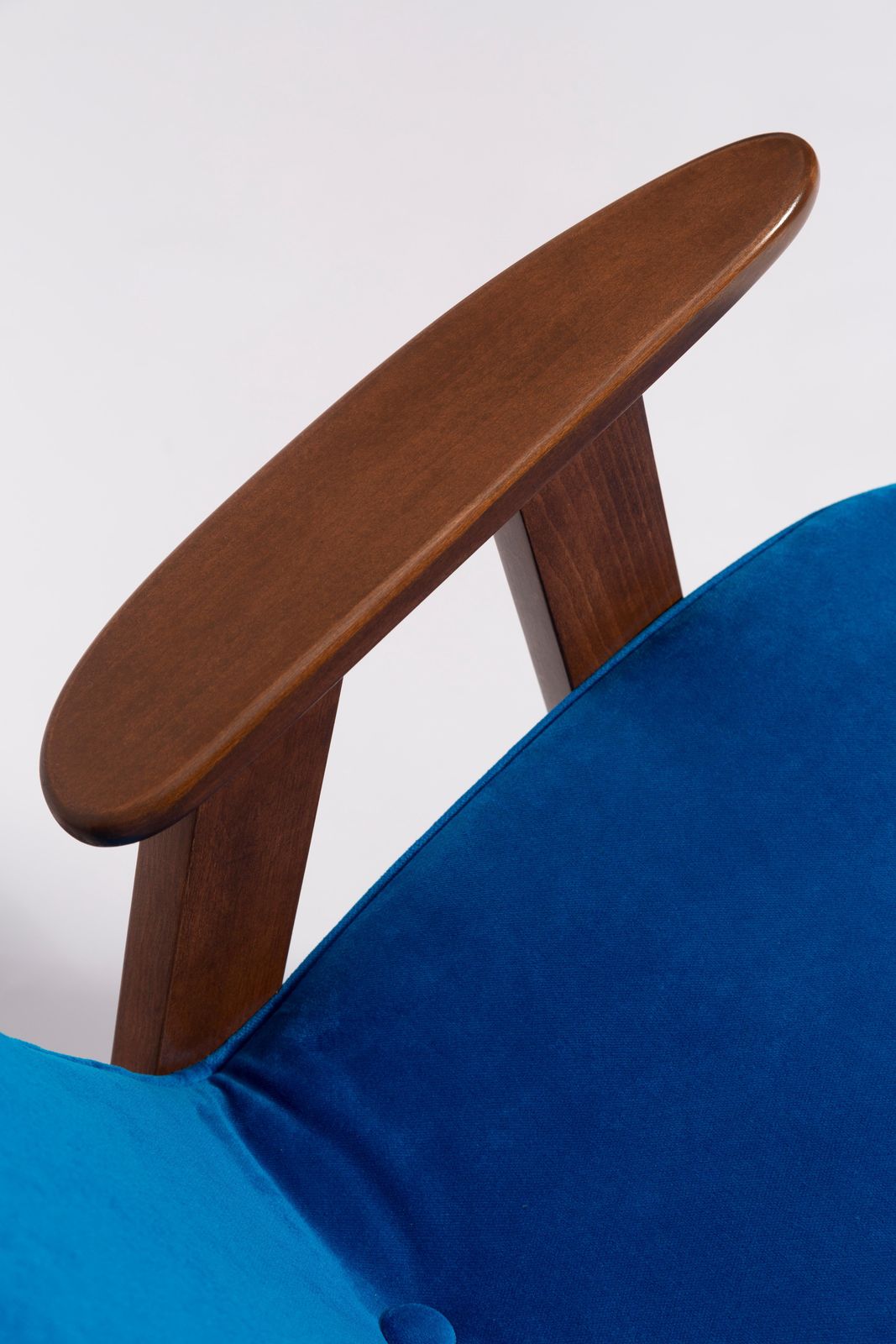 Pair Of Mid Century 366 Armchairs In Blue Velvet, Jozef Chierowski, Europe 1960 photo Furniture