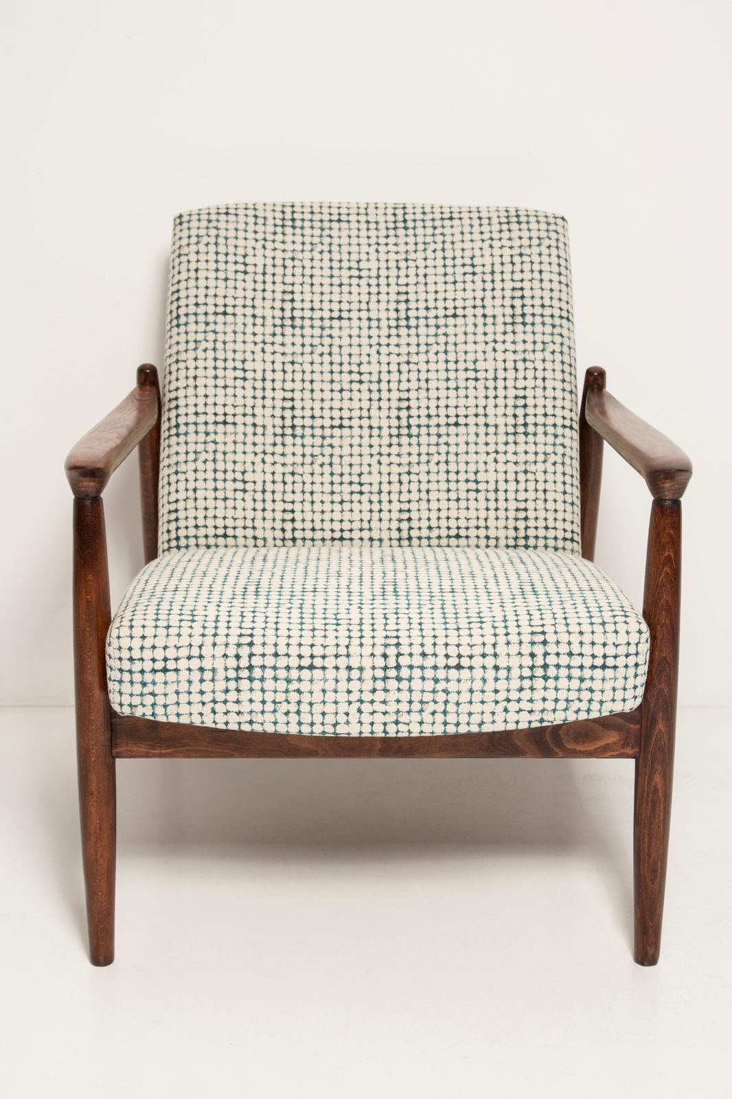 Set Of Mid Century White And Aqua Armchairs And Stools, Edmund Homa, Europe, 1960s photo 2551.0