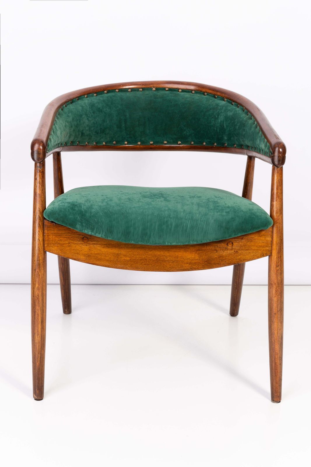 Set Of Two Vintage James Mont Bent Beech Armchairs, Dark Green, Europe, 1960s photo buy