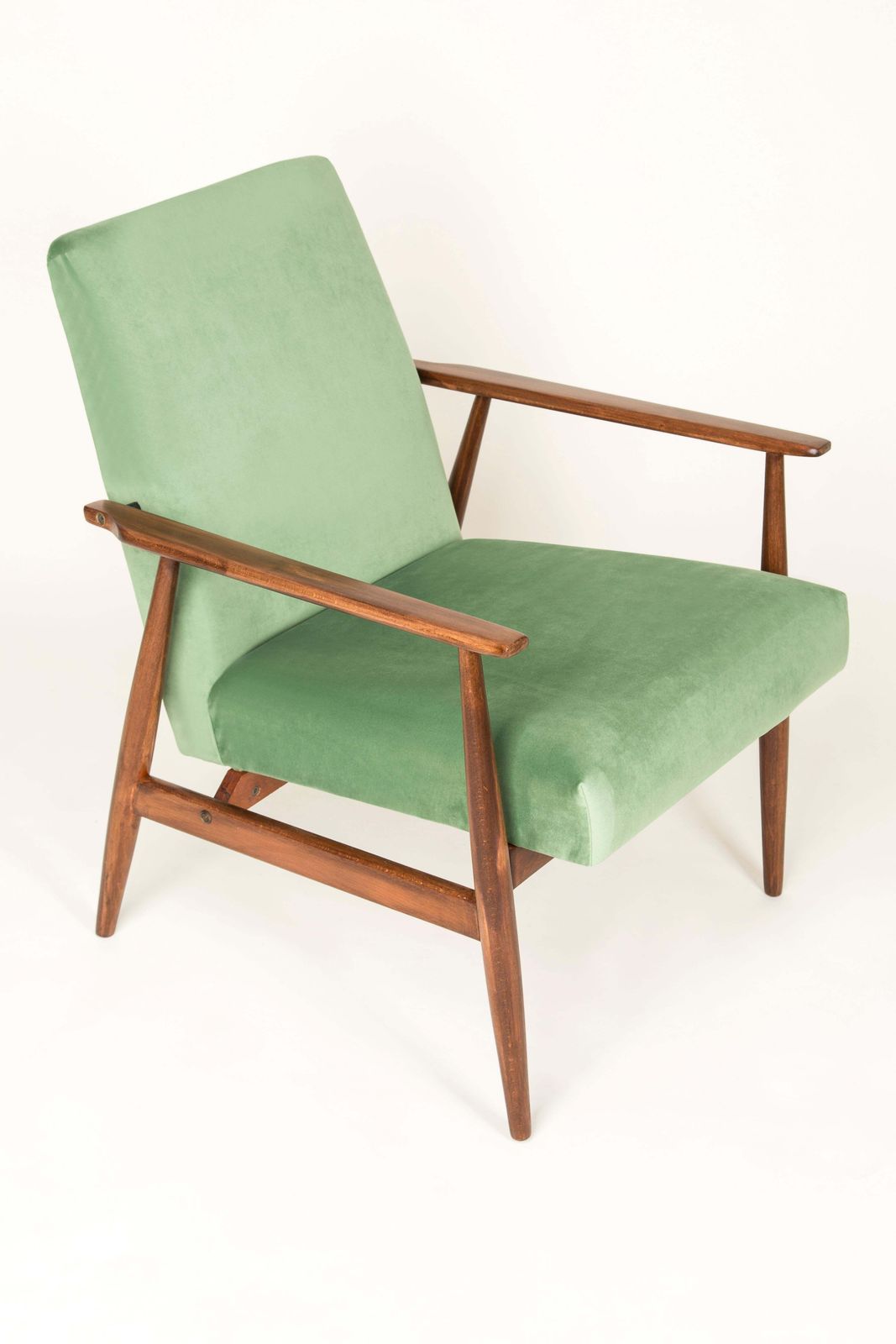 20th Century Pair Of Mint Green Dante Armchairs, H. Lis, 1960s photo Furniture