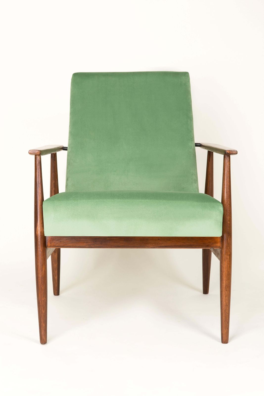 20th Century Pair Of Mint Green Dante Armchairs, H. Lis, 1960s photo vintage