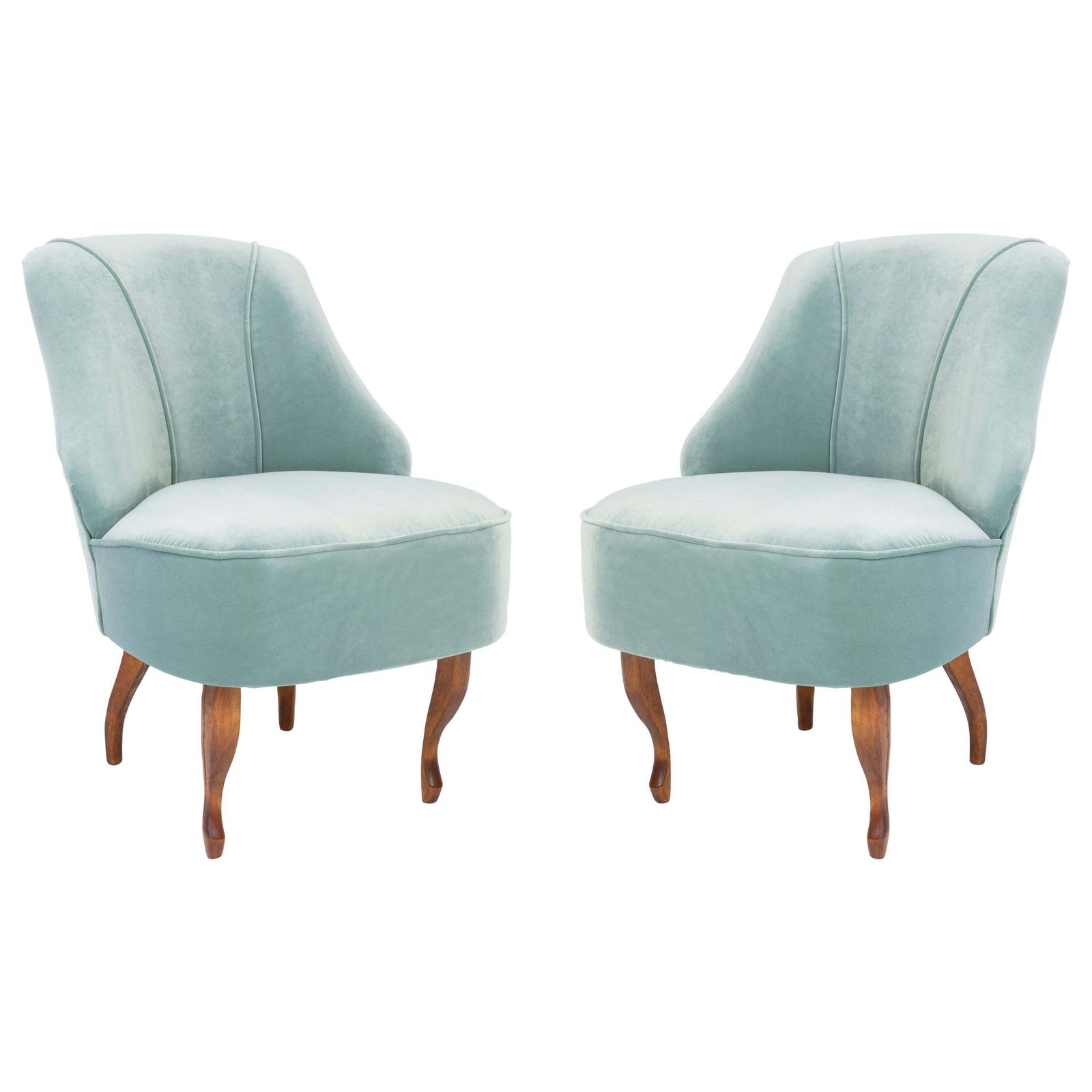 Set Of Two 20th Century Art Deco Mint Armchairs, Germany, 1950s