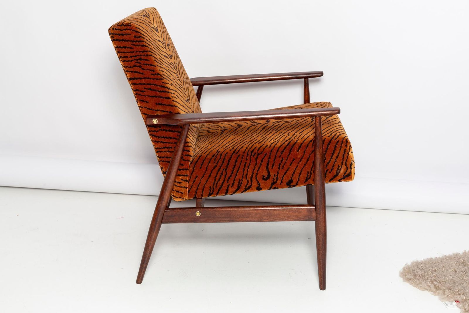 Pair Of Mid Century Dedar Tiger Velvet Dante Armchairs, H. Lis, Europe, 1960s photo Furniture