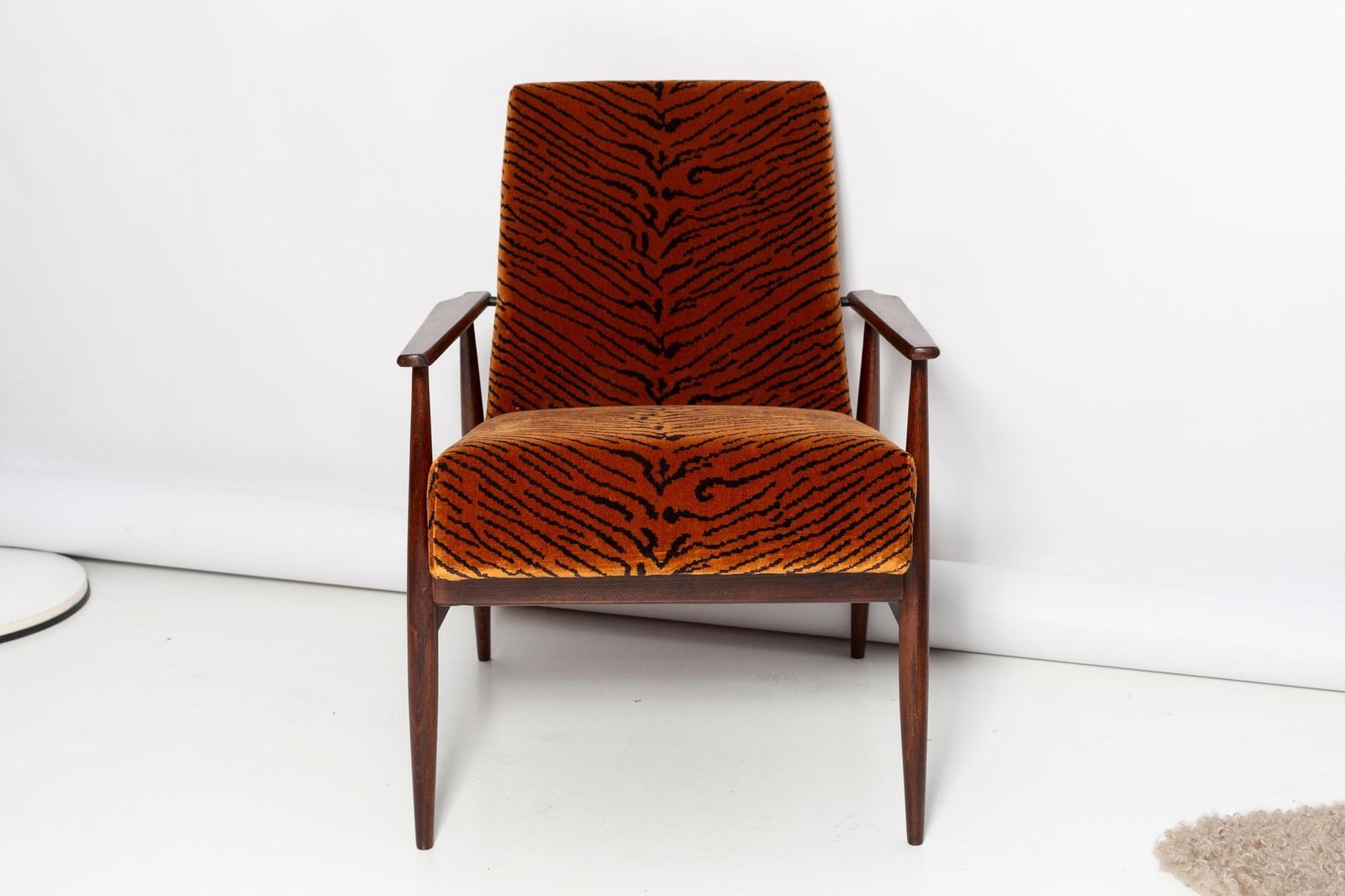 Paar Mid Century Dedar Tiger Velvet Dante Fauteuils, H. Lis, Europa, Jaren 1960 photo vinterior