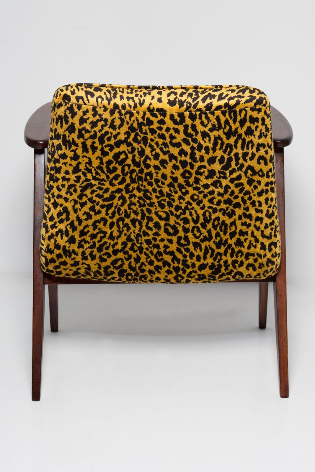 Two Mid Century 366 Armchairs In Leopard Velvet, Jozef Chierowski, Europe 1960s photo buy