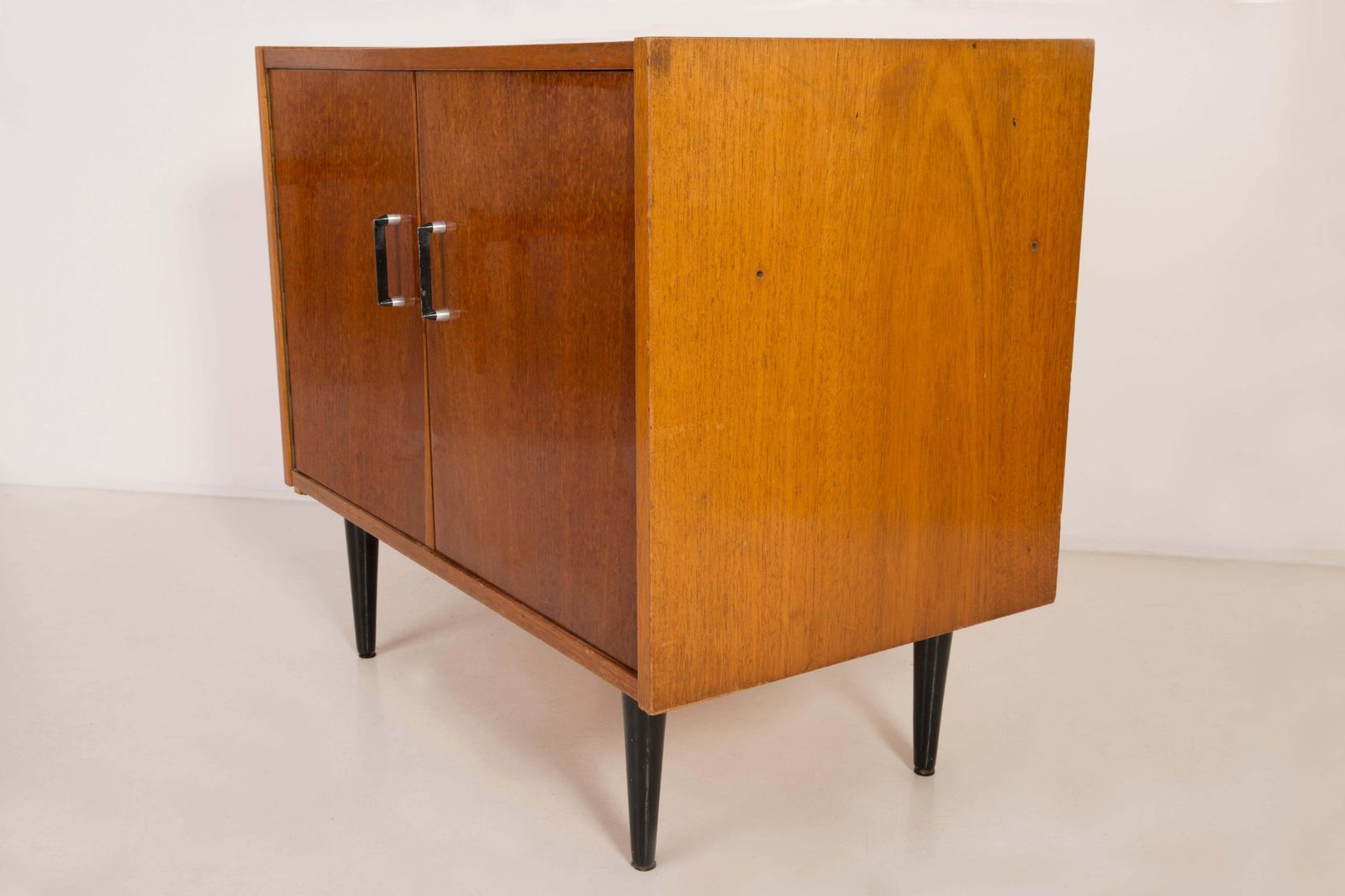 Mid Century Modern Vintage Tv Table Or Sideboard, Wood, Poland, 1960 photo for sale