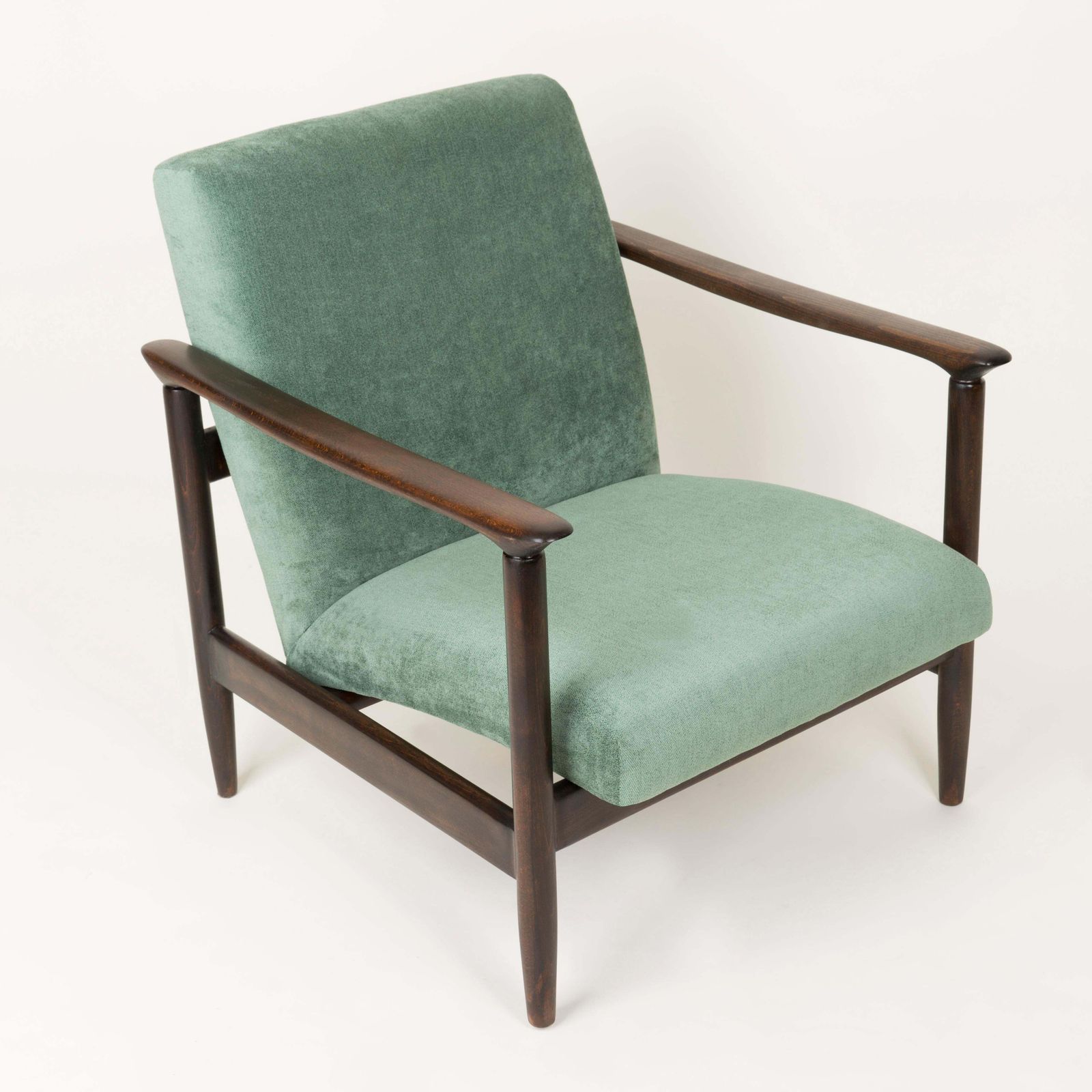Paar Groene Fauteuils, Edmund Homa, Gfm 142, Jaren 1960, Polen photo vinterior