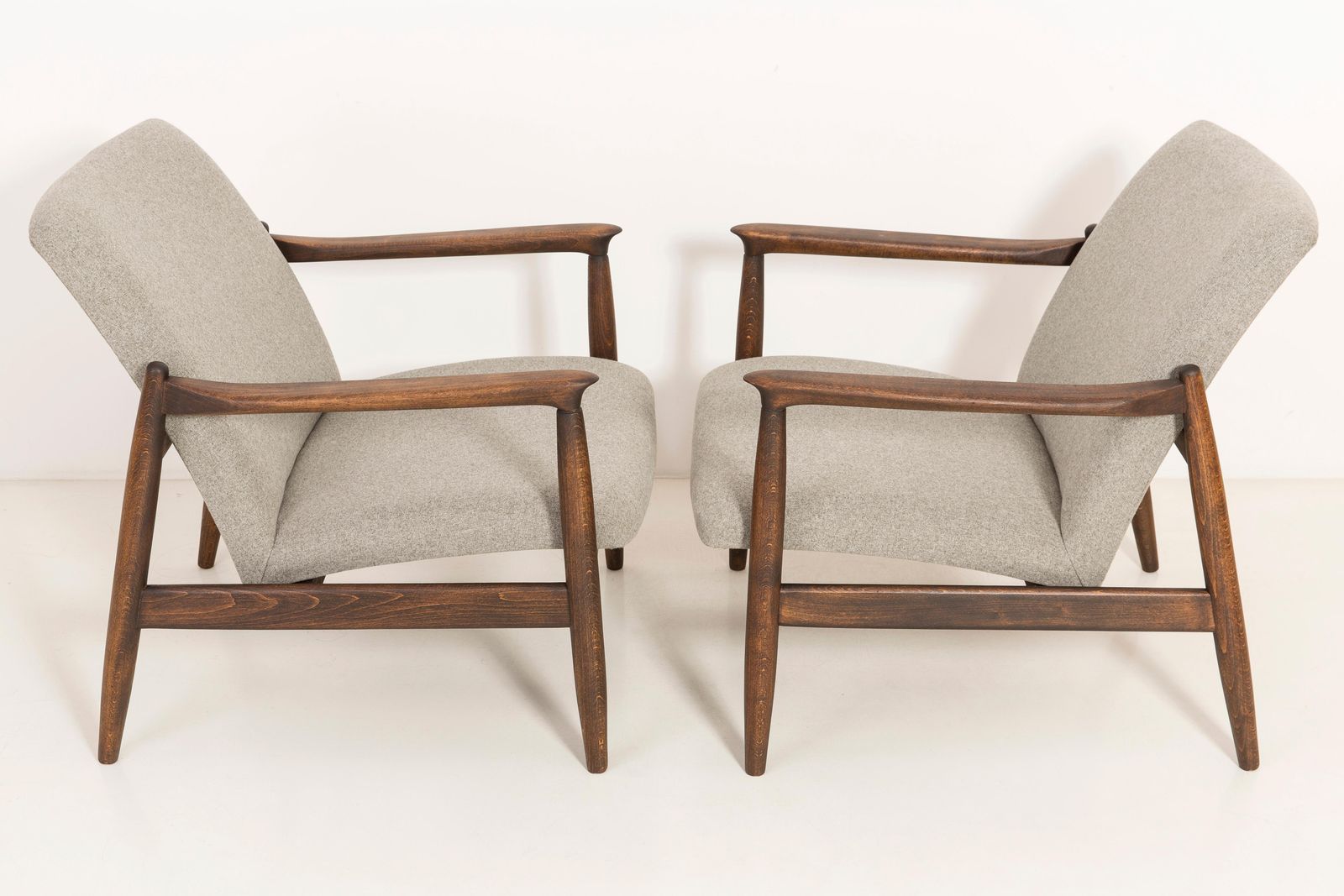 Pair Of Beige Armchairs, Edmund Homa, 1960s photo buy