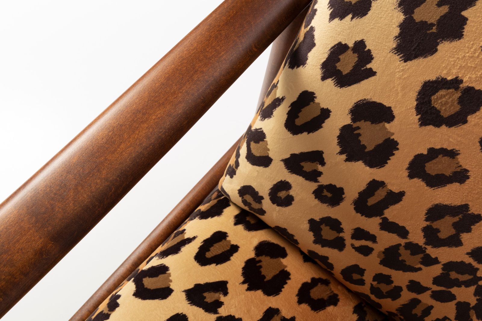 photo for sale Two Leopard Velvet Armchairs, Hollywood Regency, Edmund Homa, 1960s, Poland