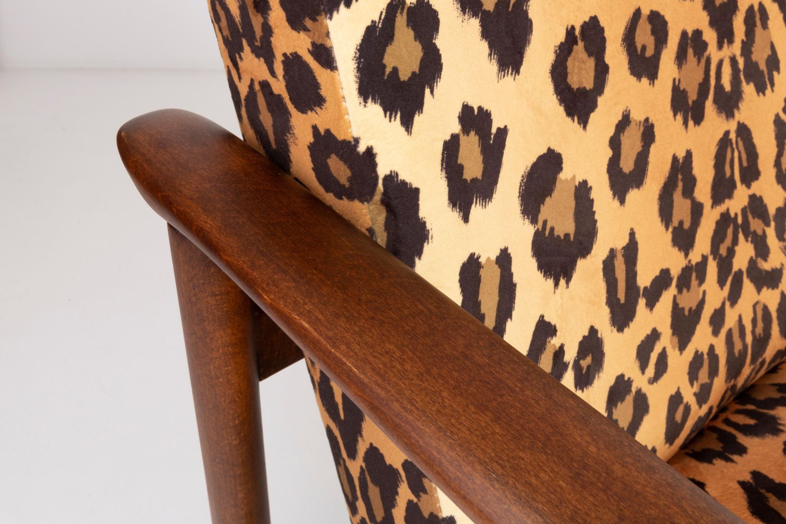 2976.0 Two Leopard Velvet Armchairs, Hollywood Regency, Edmund Homa, 1960s, Poland photo