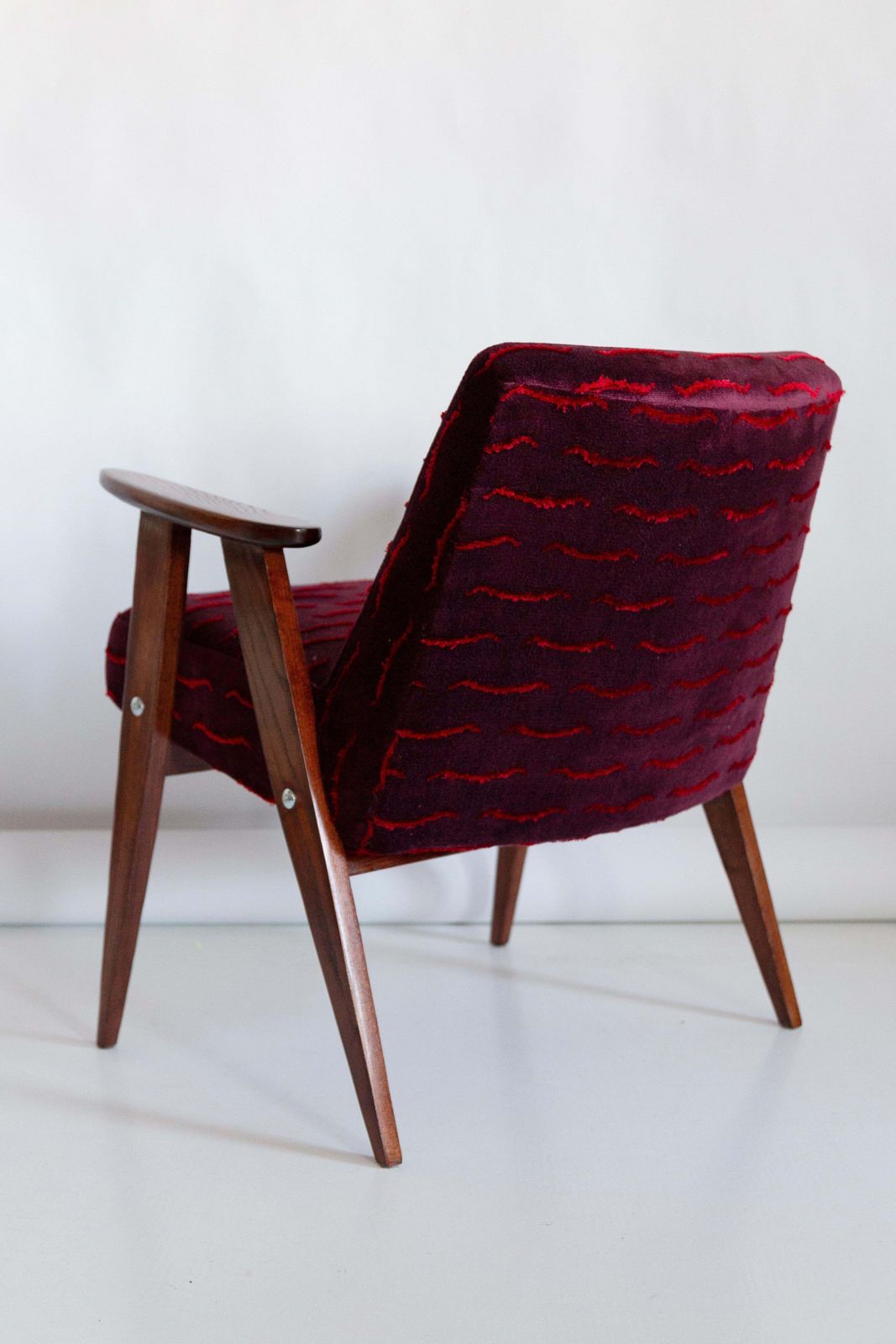 3061.0 Pair Of Mid Century 366 Armchairs, Dark Velvet, By J Chierowski, Europe, 1960s photo