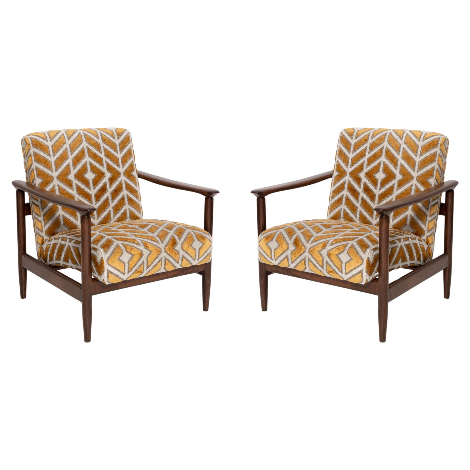 Set Of Two Mid Century Armchairs, By Edmund Homa, Europe, 1960s