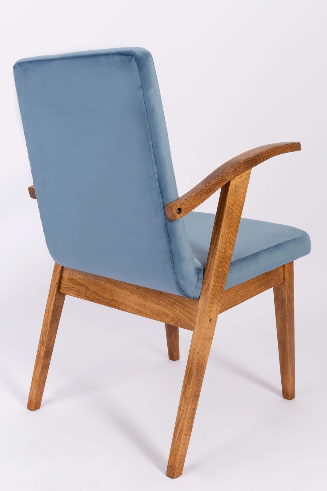 Set Of Six 20th Century Vintage Blue Chairs By Mieczyslaw Puchala, 1960s photo vintage