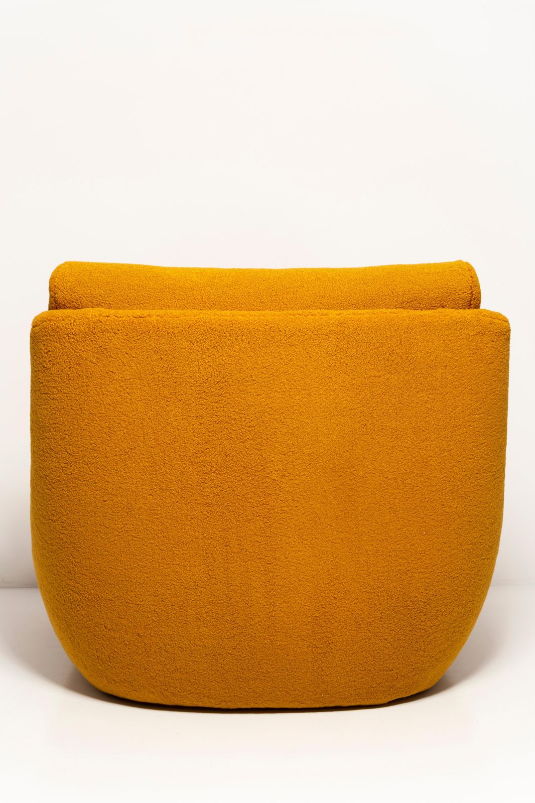 Pair Of Mid Century Vintage Ochre Yellow Boucle Atlantis Big Armchairs, 1960s photo buy